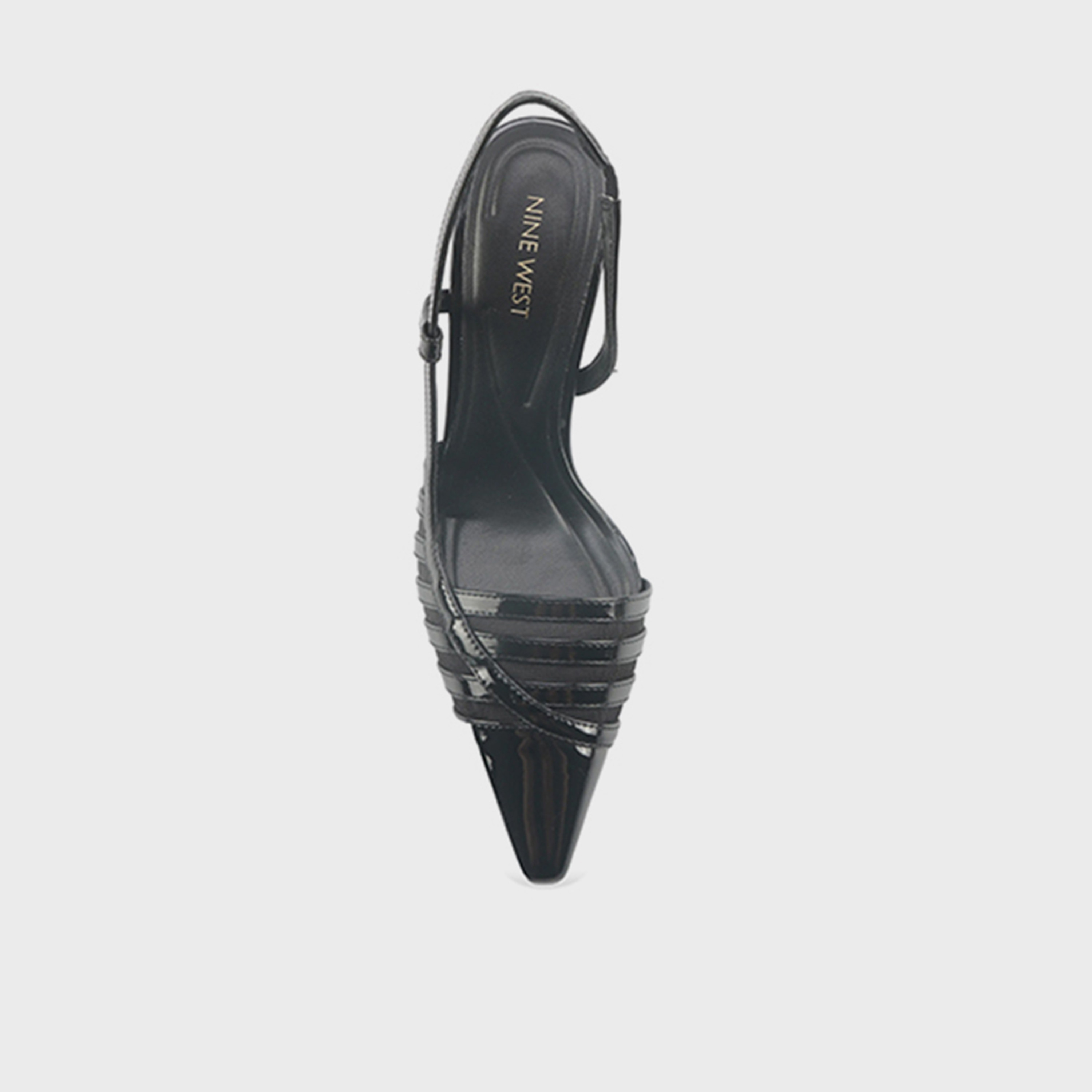 Nine West Women's Elastic Strap Flared Heel Pumps | DEWINA-6FX-women-shoes-heels-image-3