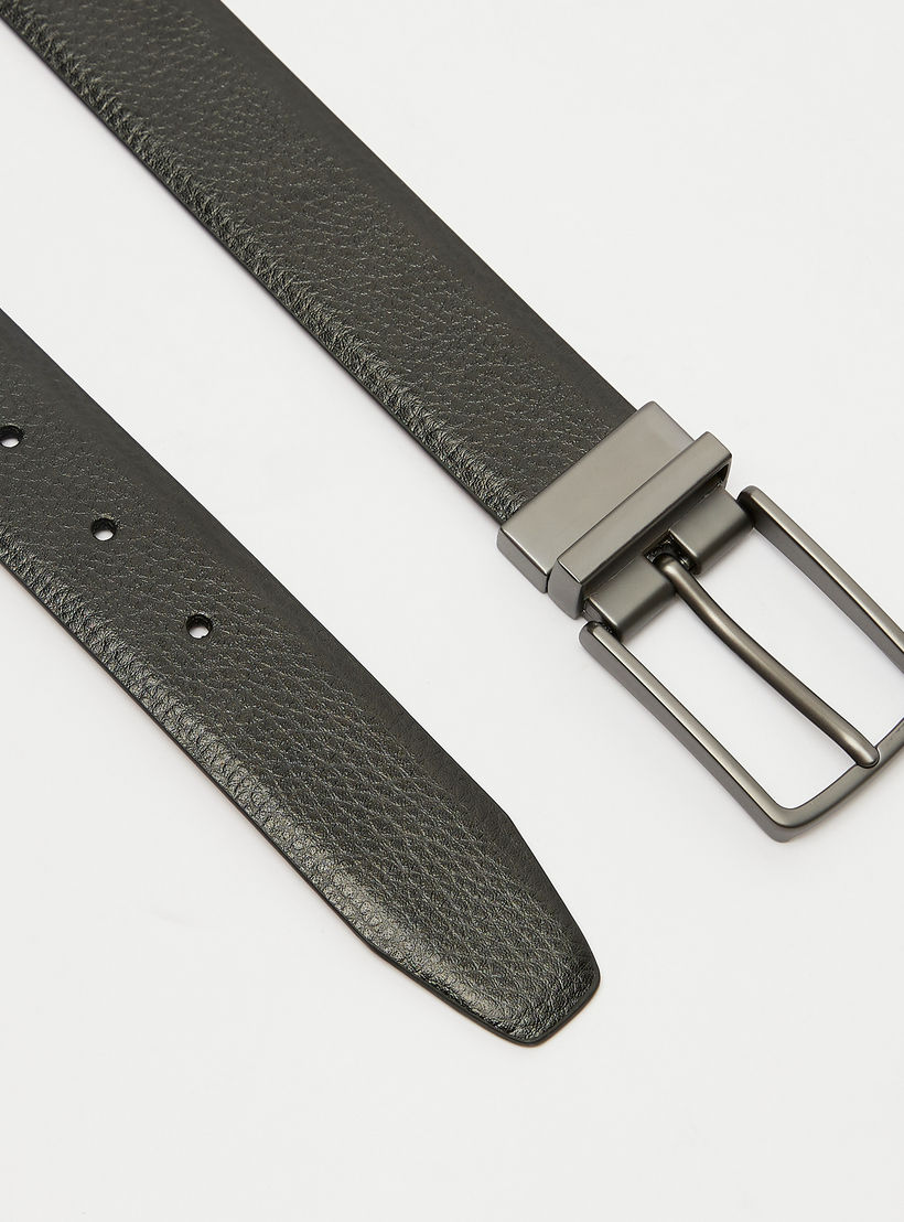 حزام خصر بارز الملمس بإبزيم بدبوس للإغلاق من دوتشيني-men-beltsandwallets-belts-image-2