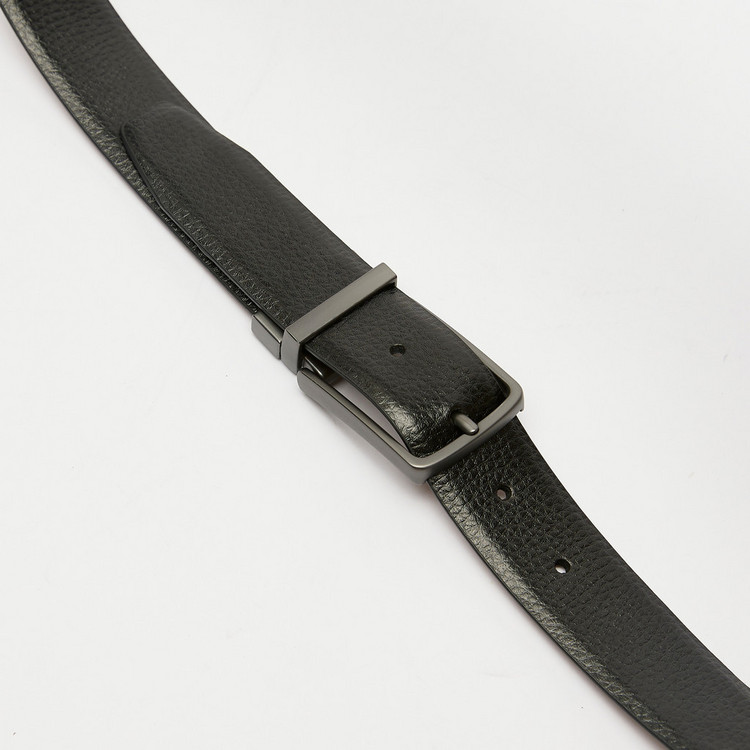 Duchini Solid Waist Belt with Pin Buckle Closure