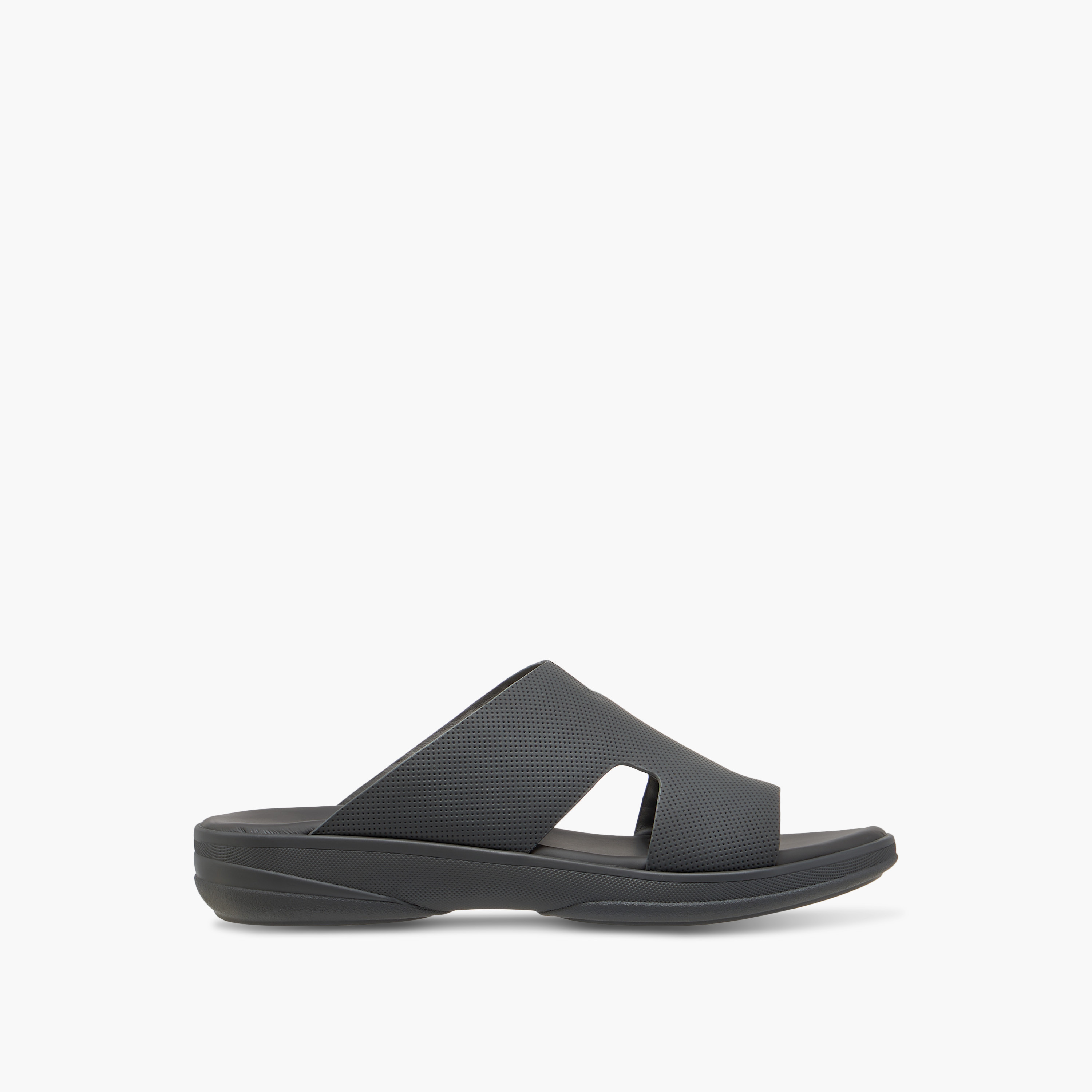 Duchini Men's Textured Slip-On Arabic Sandals with Toe Loop-men-shoes-sandals-image-2