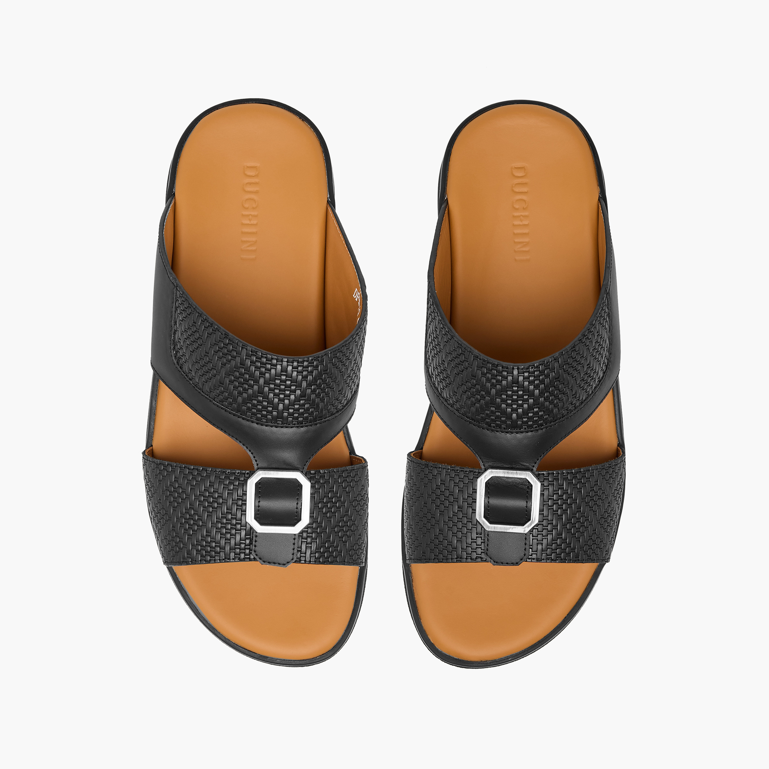 Duchini Men's Buckle Accent Slip-On Arabic Sandals-men-shoes-sandals-image-1