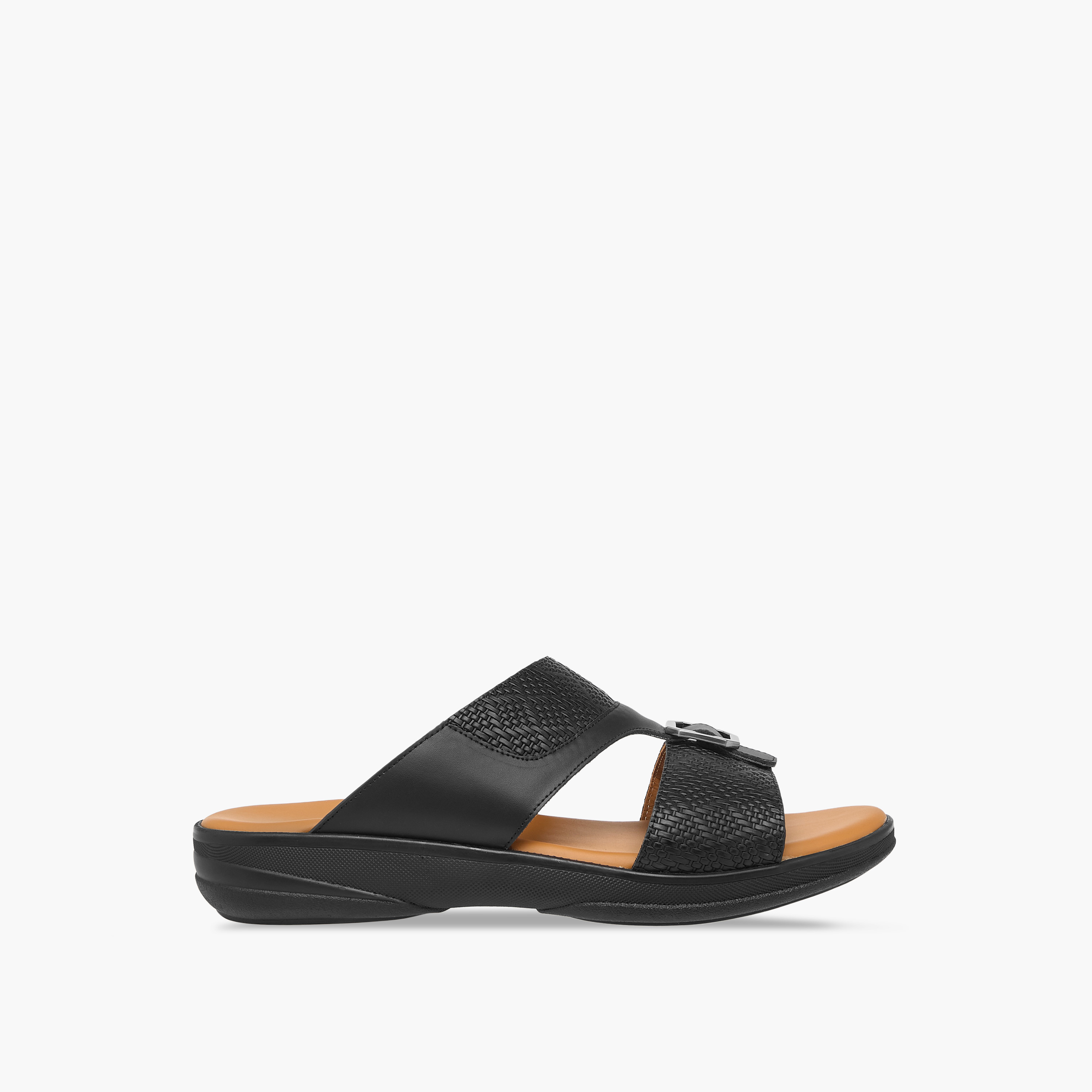 Duchini Men's Buckle Accent Slip-On Arabic Sandals-men-shoes-sandals-image-3