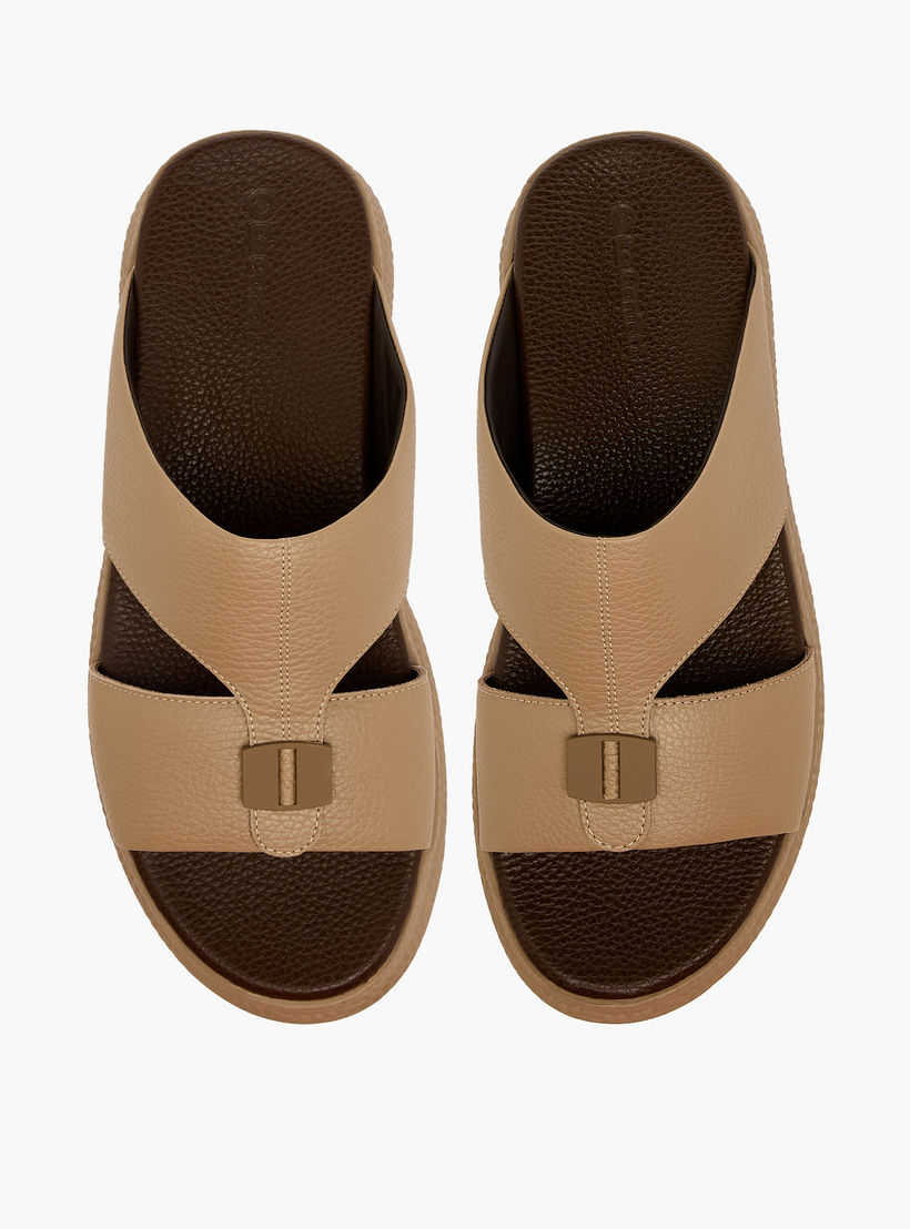 صندل عربي جلد سهل الارتداء للرجال من لو كونفورت-men-shoes-sandals-image-1