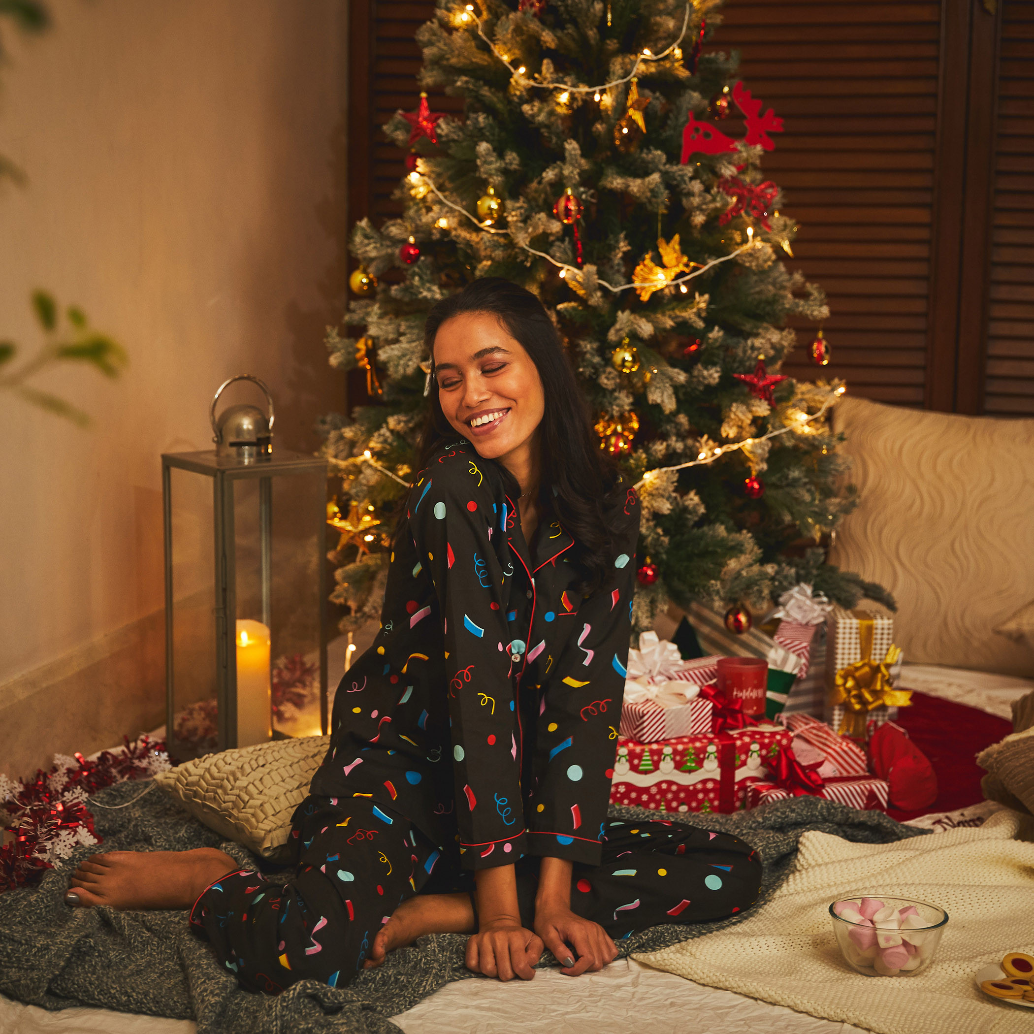 Dandelion Printed Pyjama Set-women-clothing-nightwear-pyjamas-longsets-image-1