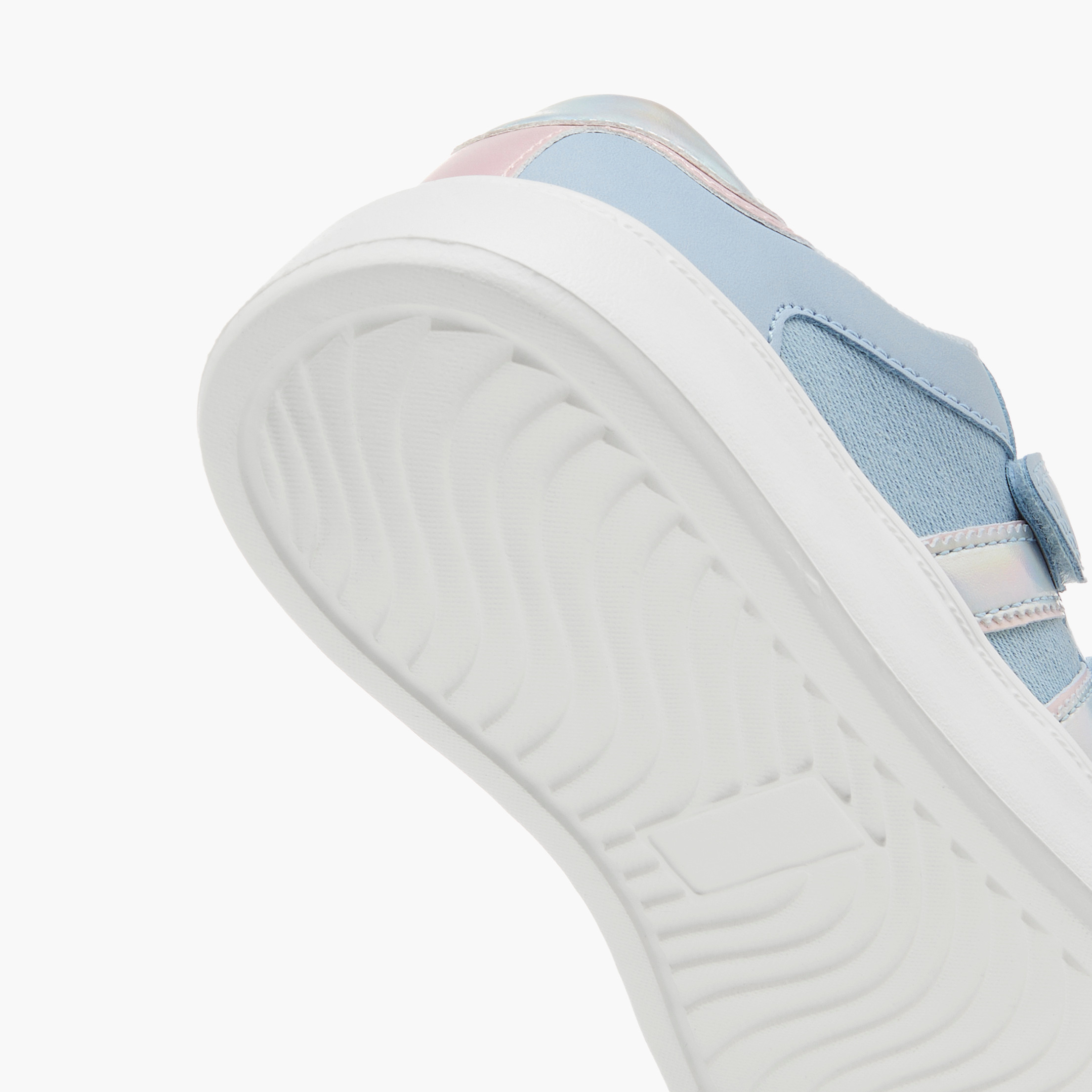 Little Missy Panelled Sneakers with Hook and Loop Closure-girls-shoes-sneakers-image-5