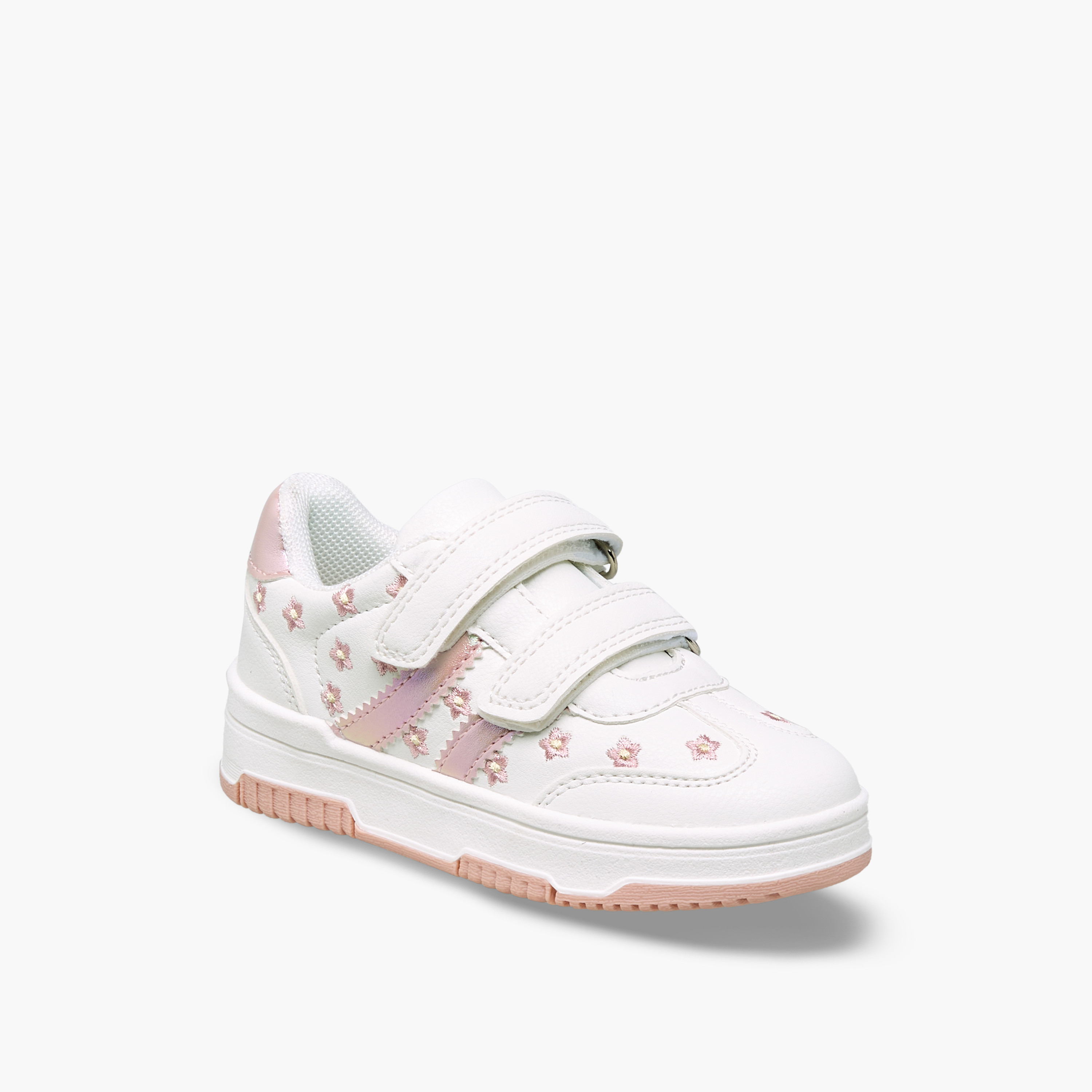 حذاء سنيكرز طول الكاحل بشريط إغلاق لاصق للبنات من جونيورز-girls-shoes-sneakers-image-2