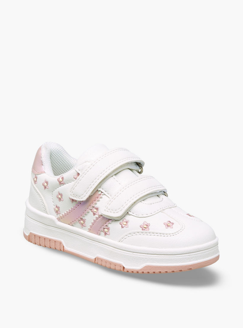 حذاء سنيكرز طول الكاحل بشريط إغلاق لاصق للبنات من جونيورز-girls-shoes-sneakers-image-2