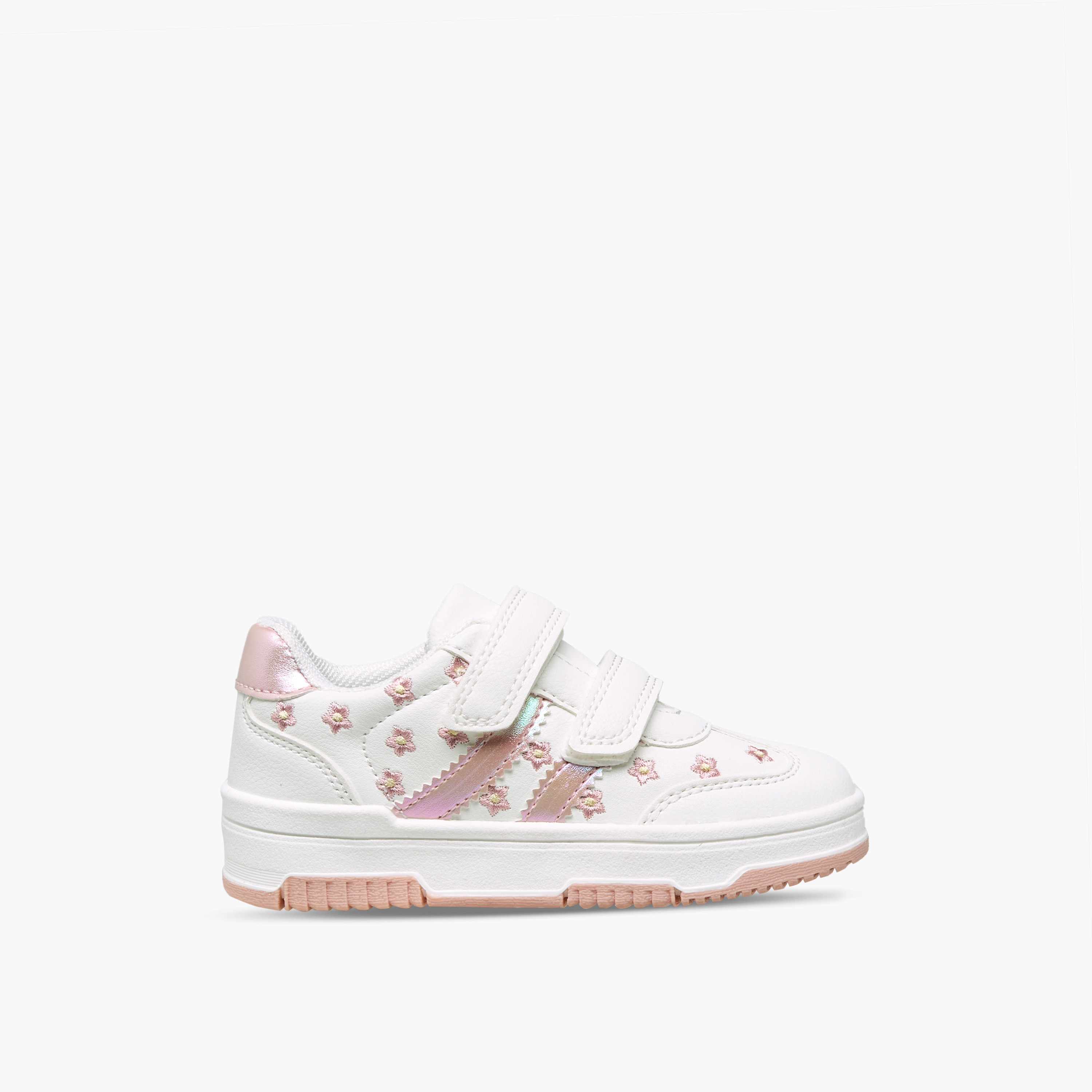 حذاء سنيكرز طول الكاحل بشريط إغلاق لاصق للبنات من جونيورز-girls-shoes-sneakers-image-4