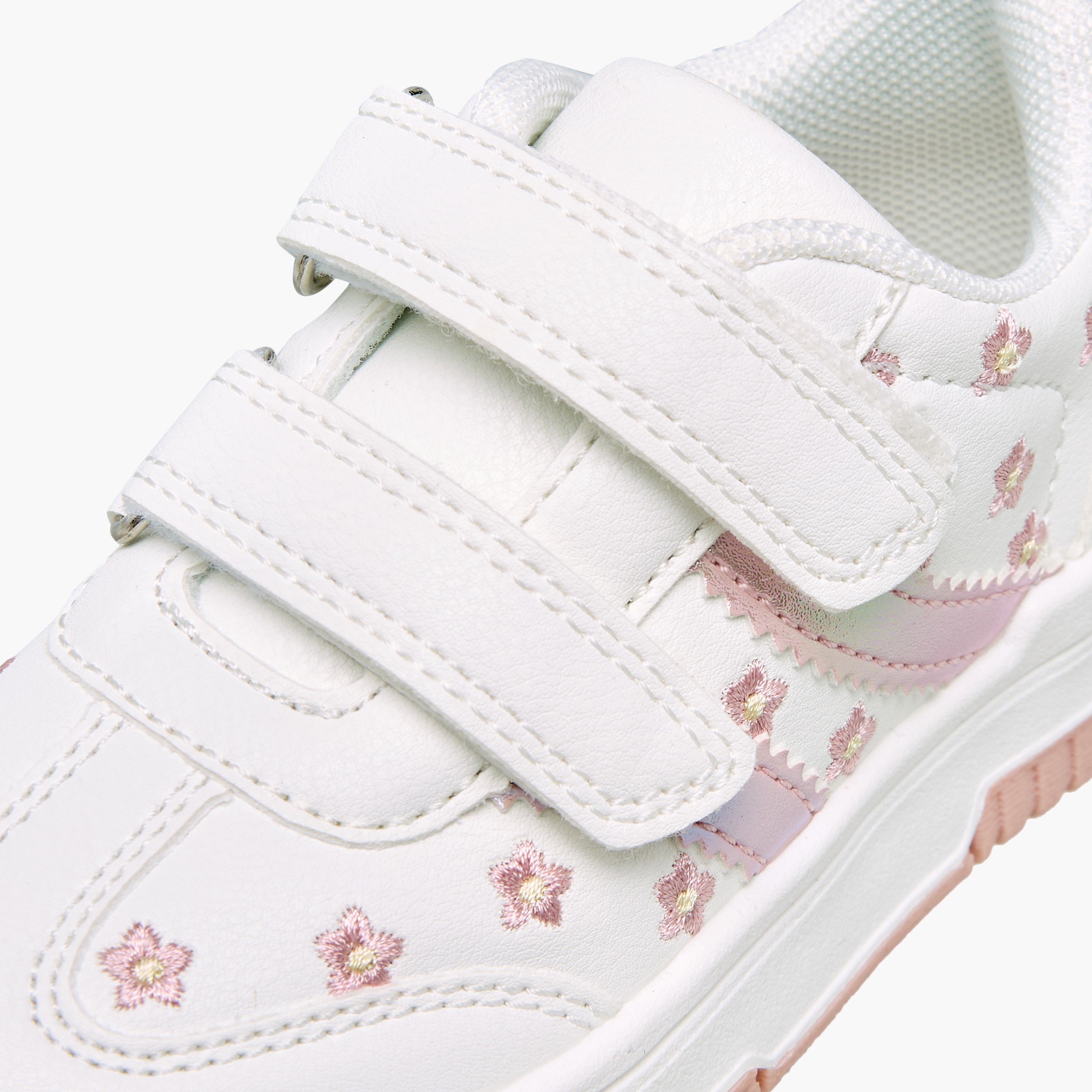 حذاء سنيكرز طول الكاحل بشريط إغلاق لاصق للبنات من جونيورز-girls-shoes-sneakers-image-3