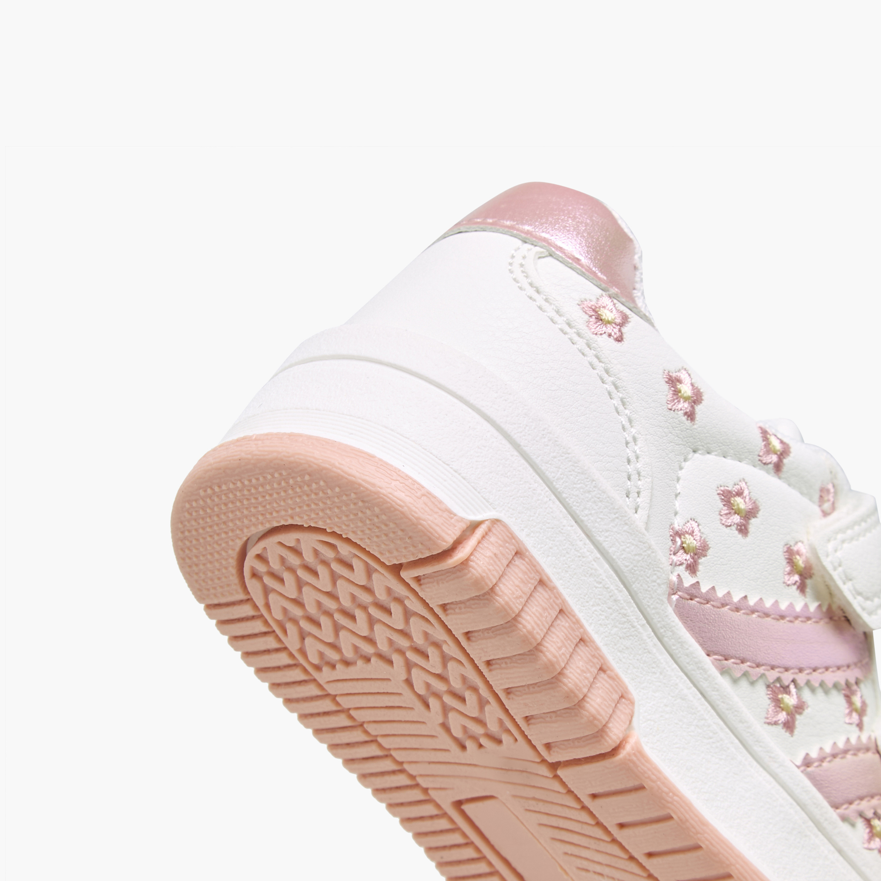 حذاء سنيكرز طول الكاحل بشريط إغلاق لاصق للبنات من جونيورز-girls-shoes-sneakers-image-2