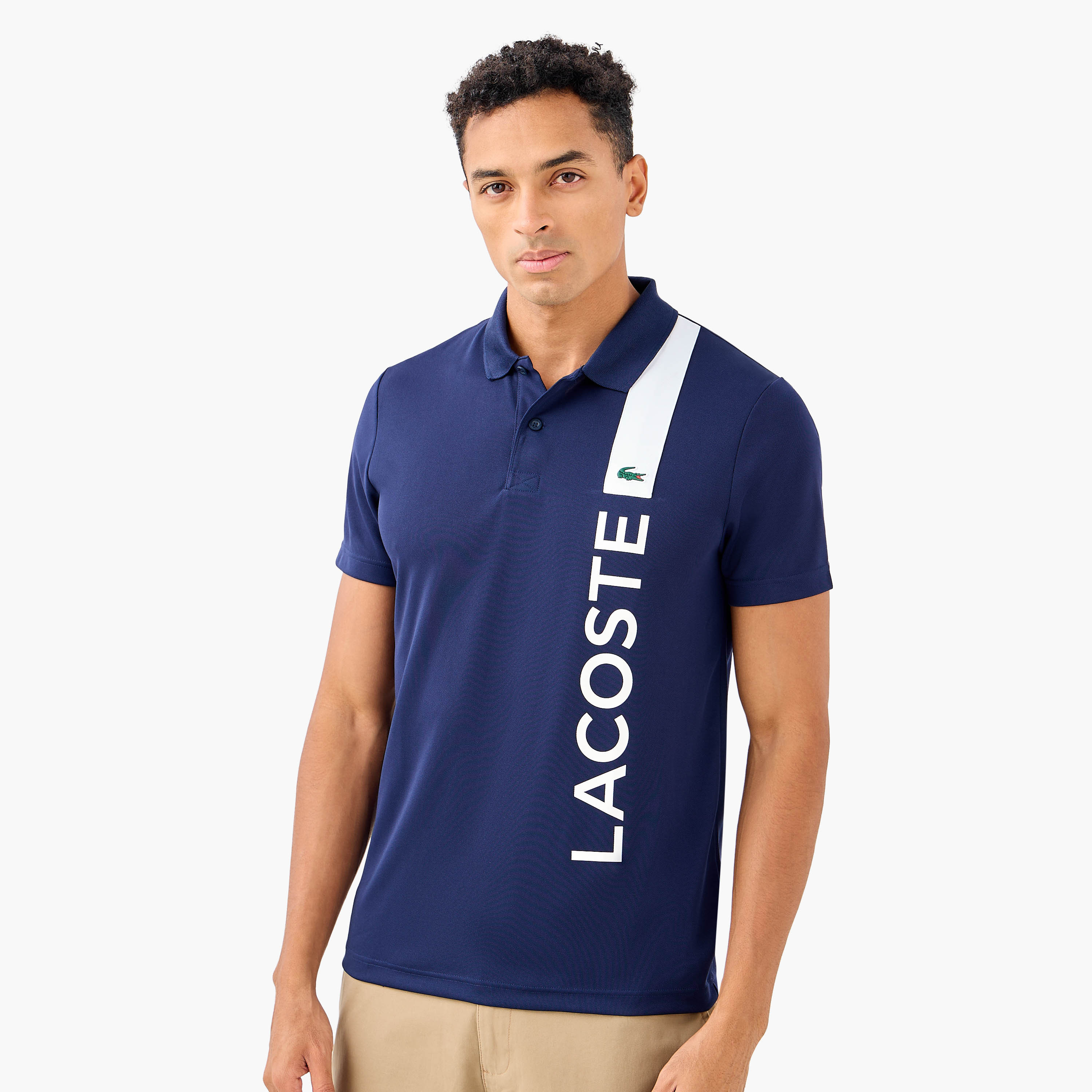 Lacoste Logo Print Polo T-shirt with Short Sleeves-men-clothing-tshirtsandpolos-polos-image-1
