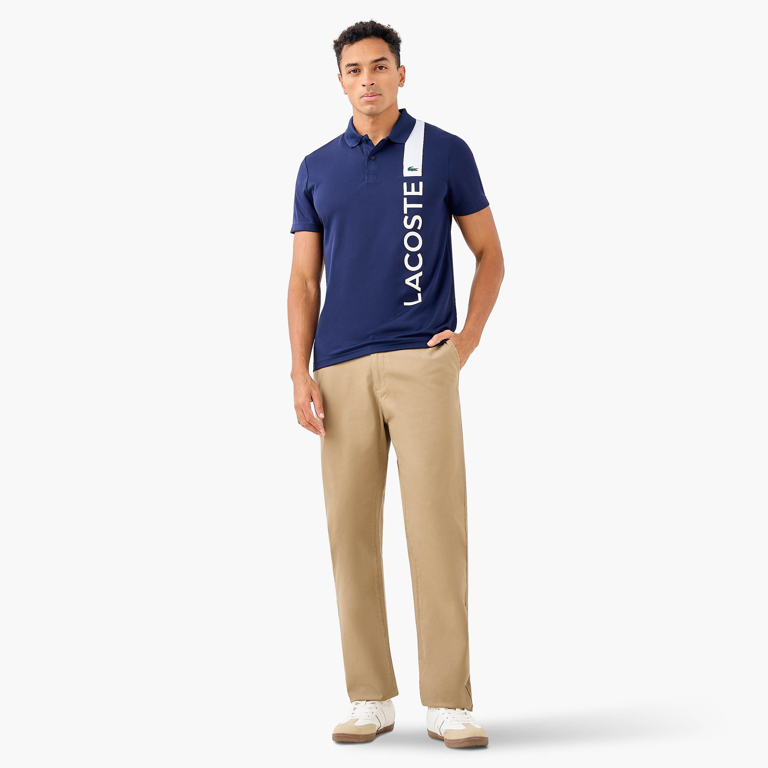 Lacoste Logo Print Polo T-shirt with Short Sleeves-men-clothing-tshirtsandpolos-polos-image-2