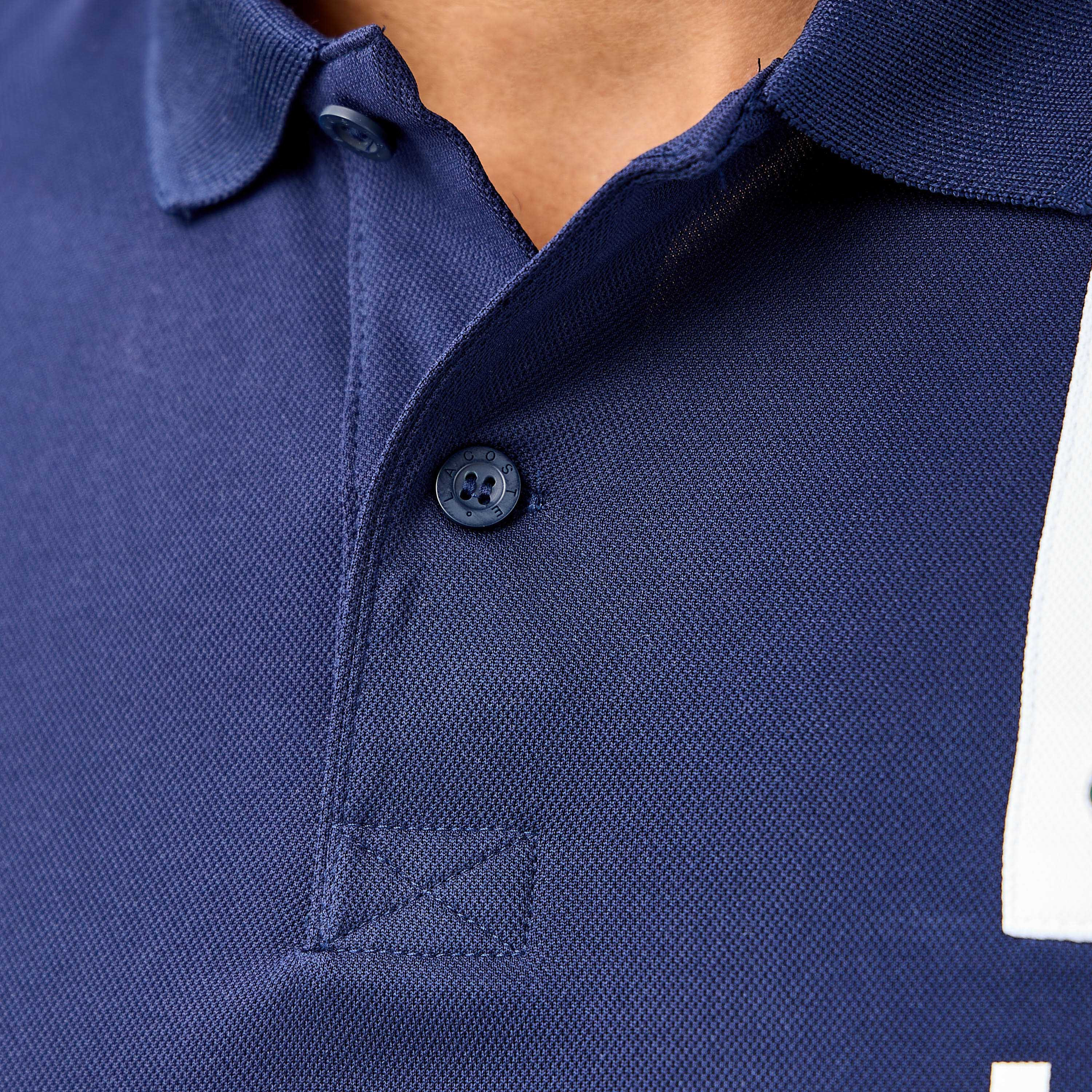 Lacoste Logo Print Polo T-shirt with Short Sleeves-men-clothing-tshirtsandpolos-polos-image-5