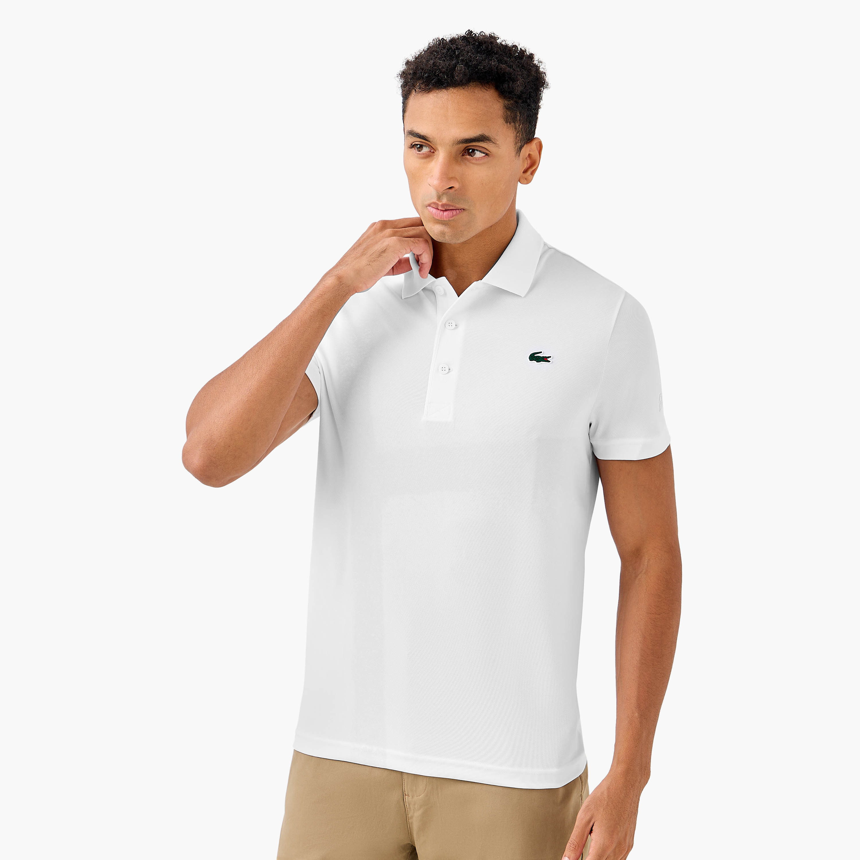 Lacoste Logo Detaiil Polo T-shirt with Short Sleeves-men-clothing-tshirtsandpolos-polos-image-1