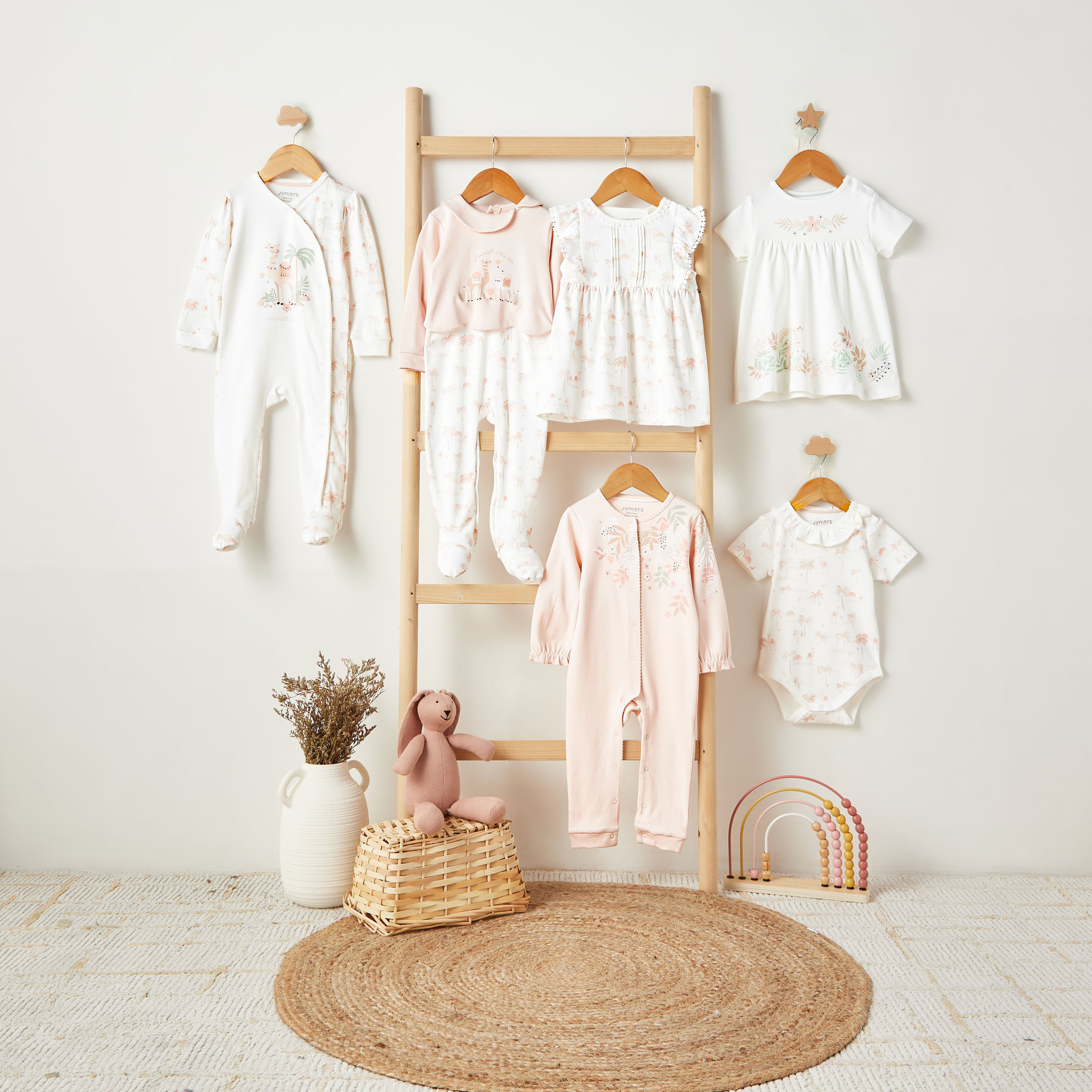 Juniors Cotton V-neck Long Sleeve Sleepsuit with Snap Button Closure-baby-girls-clothing-nightwear-sleepsuits-image-6