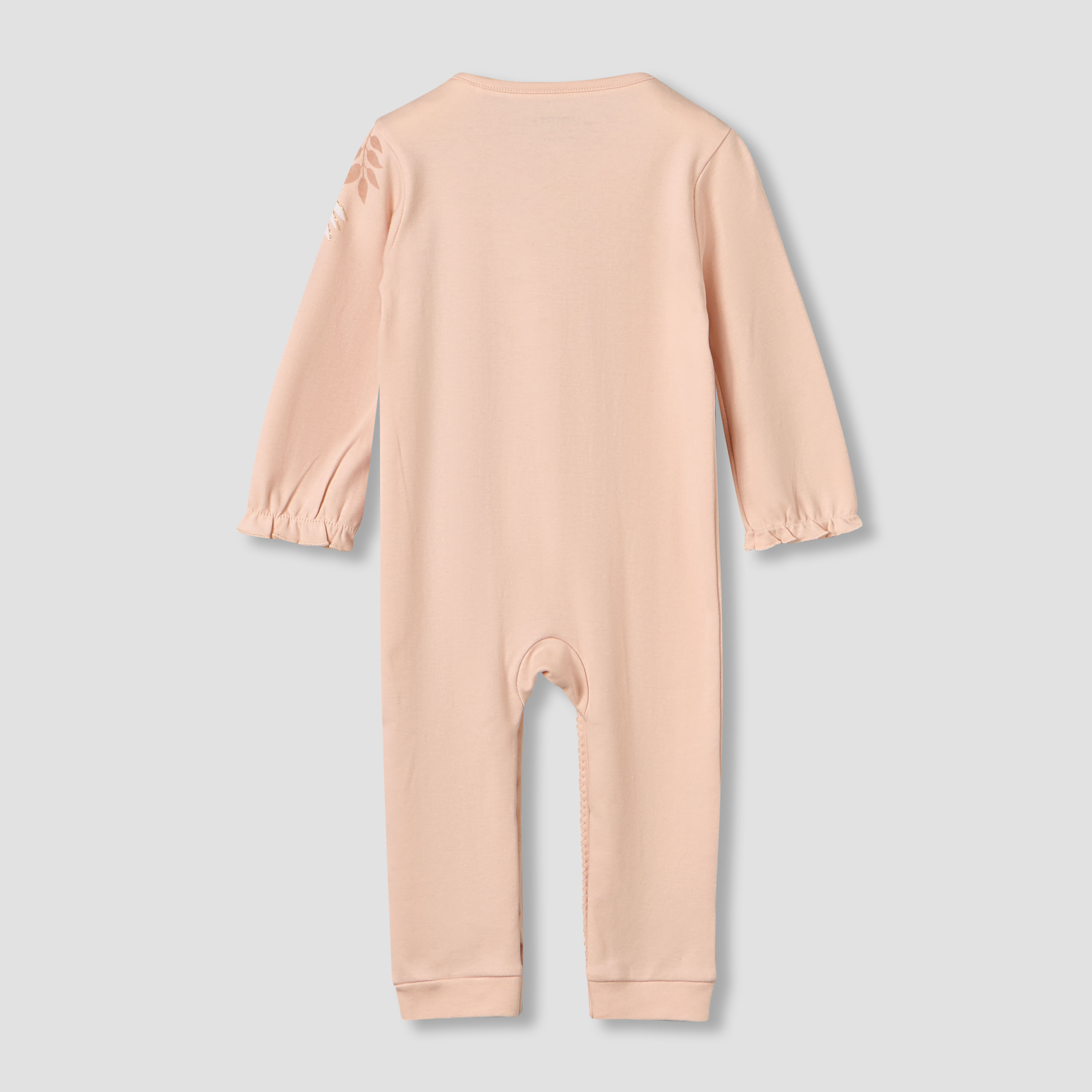 بدلة نوم قطن بياقة ضيقة وأكمام طويلة وأزرار إغلاق كباسة من جونيورز-baby-girls-clothing-nightwear-sleepsuits-image-4