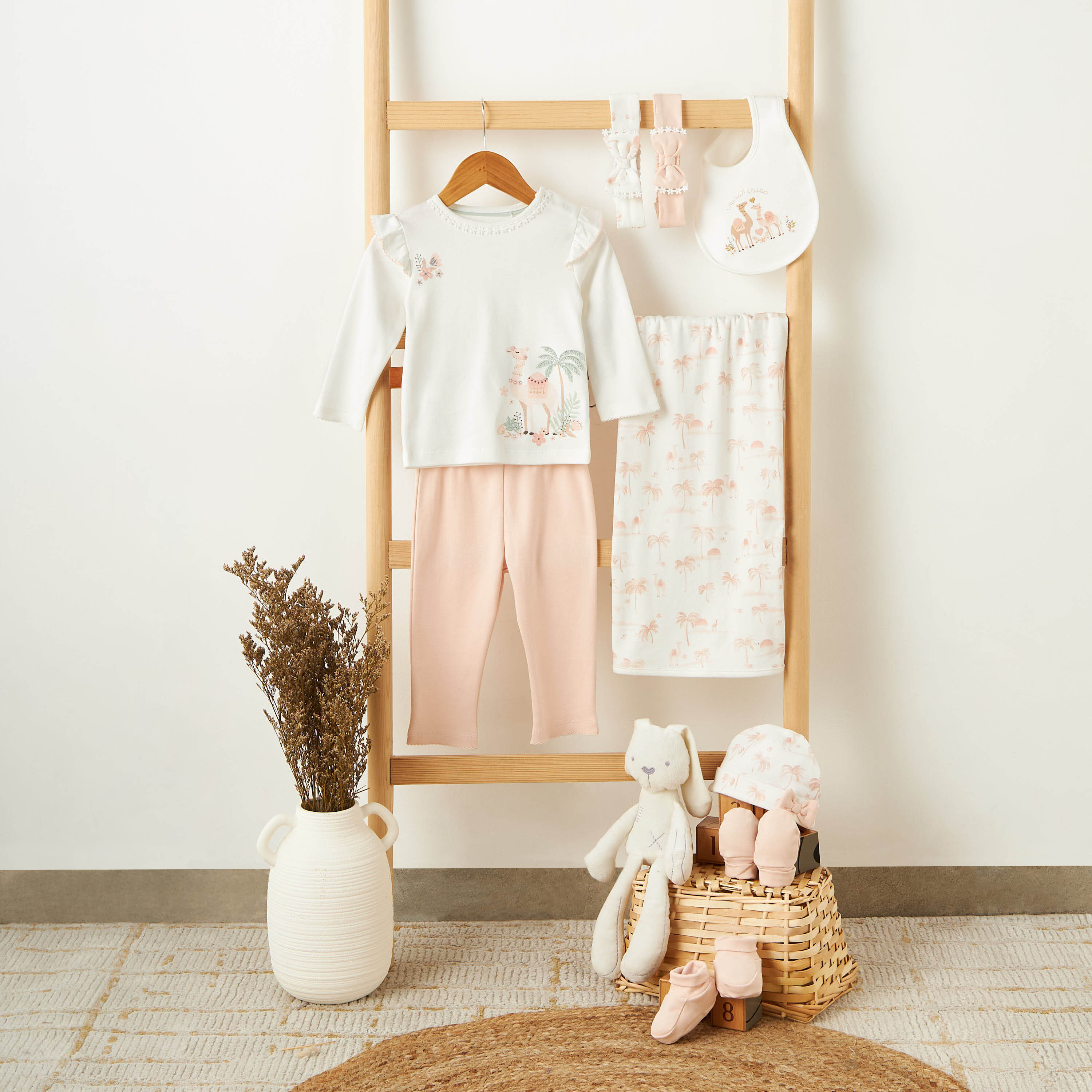 Juniors Cotton Long Sleeves Pyjama Set with Camel Glitter Print-baby-girls-clothing-nightwear-pyjamasets-image-7