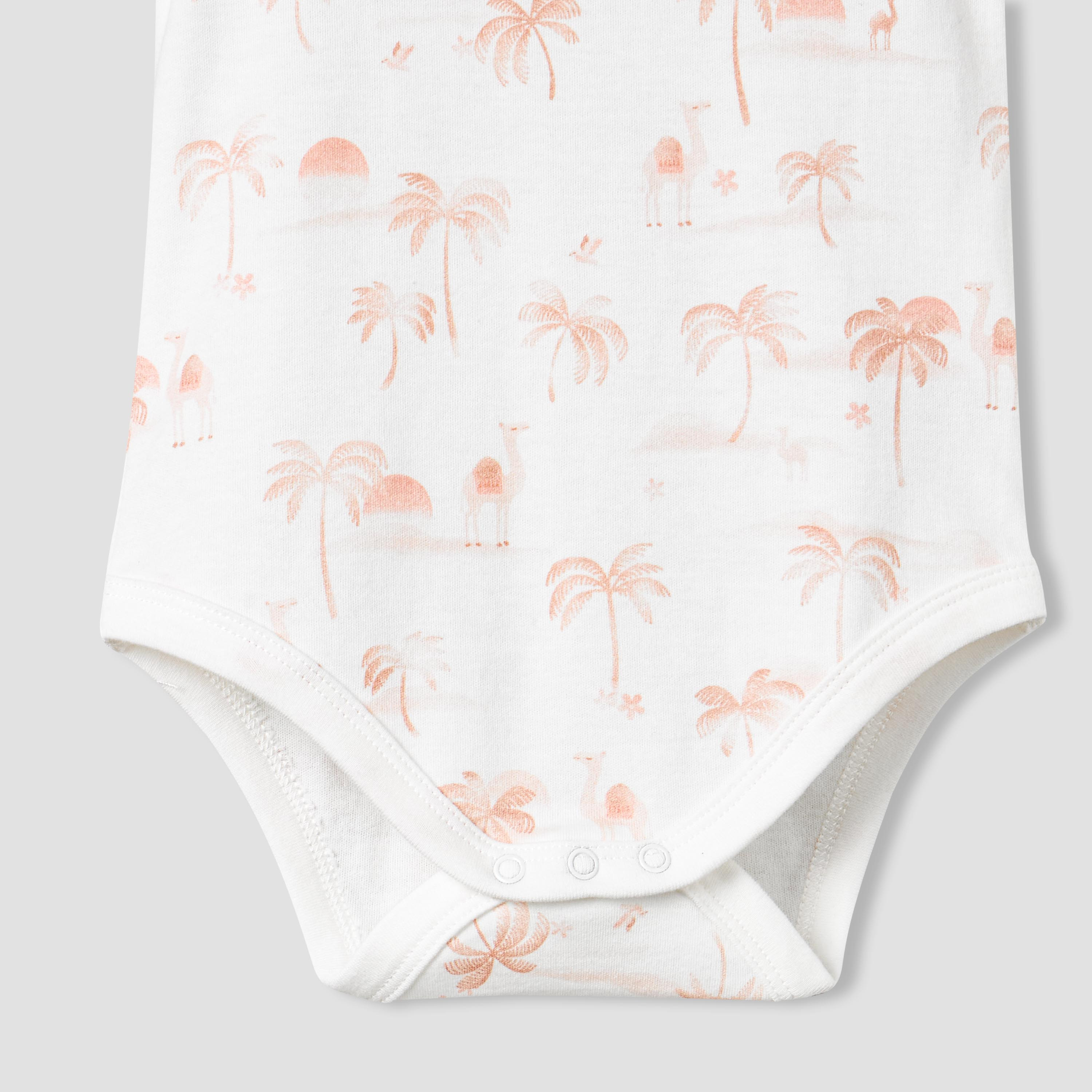 Juniors Cotton Round Neck Short Sleeve Bodysuit with Snap Button Closure-baby-girls-clothing-bodysuits-image-5