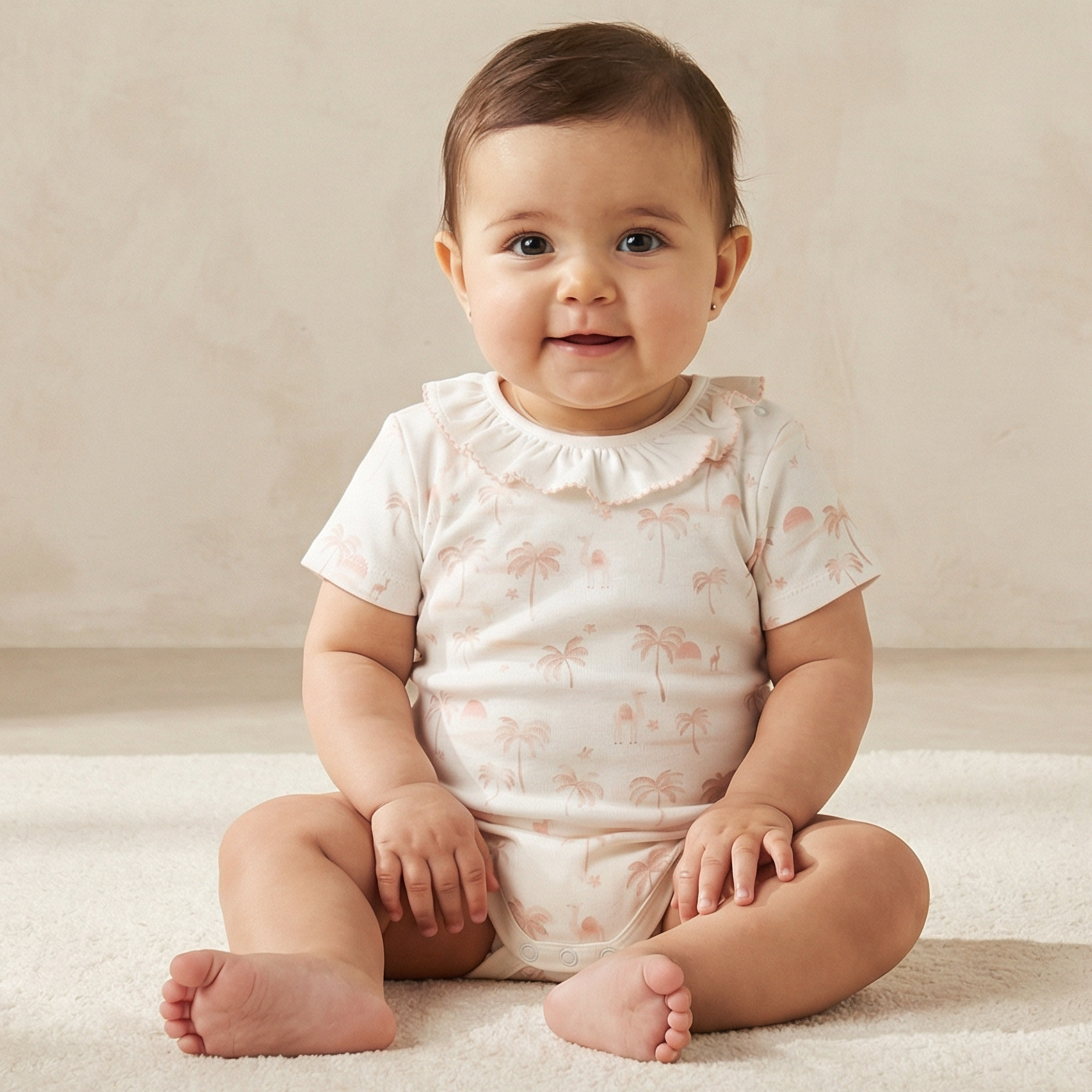 Juniors Cotton Round Neck Short Sleeve Bodysuit with Snap Button Closure-baby-girls-clothing-bodysuits-image-1