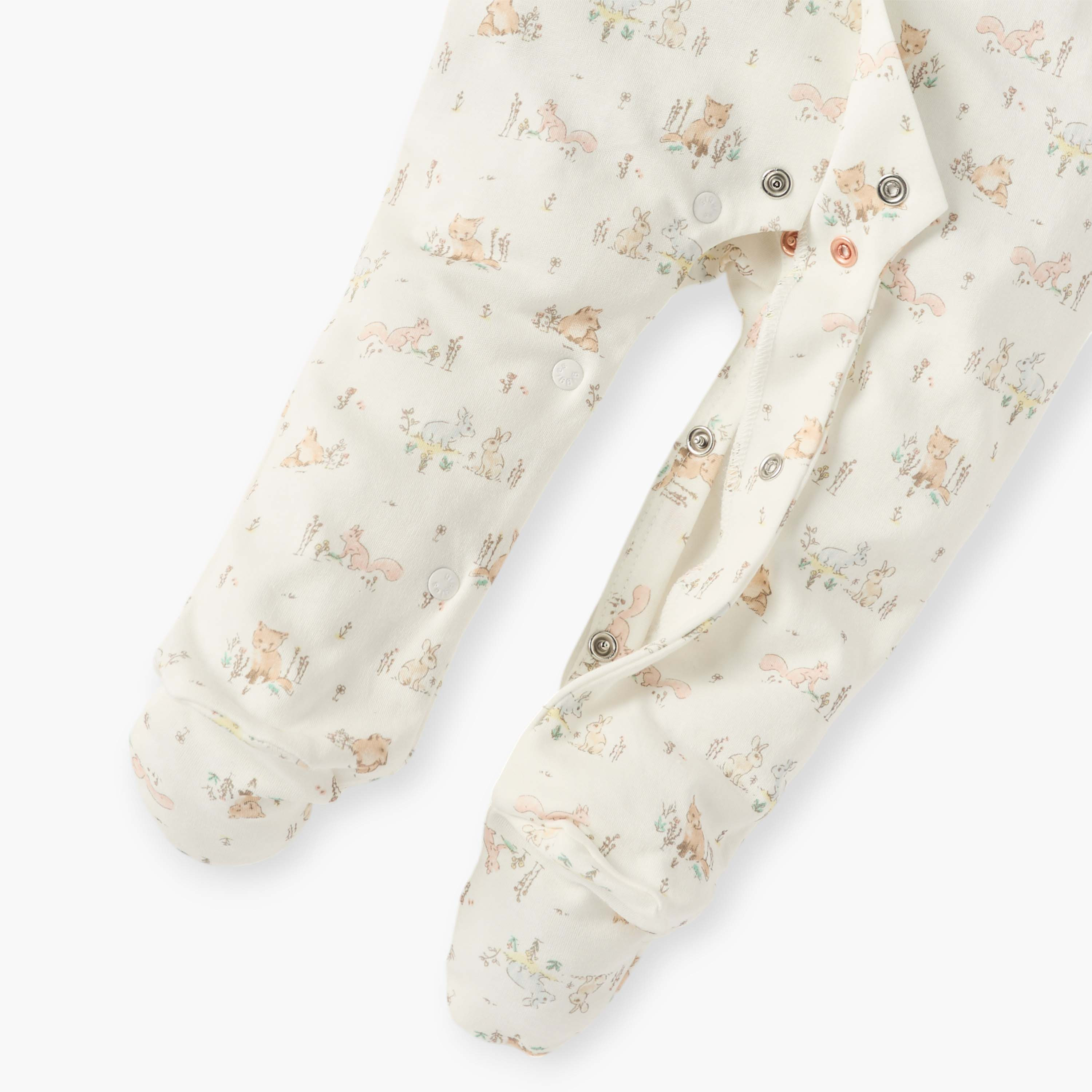 Giggles Printed Closed Feet Sleepsuit with Long Sleeves-baby-girls-clothing-nightwear-sleepsuits-image-4