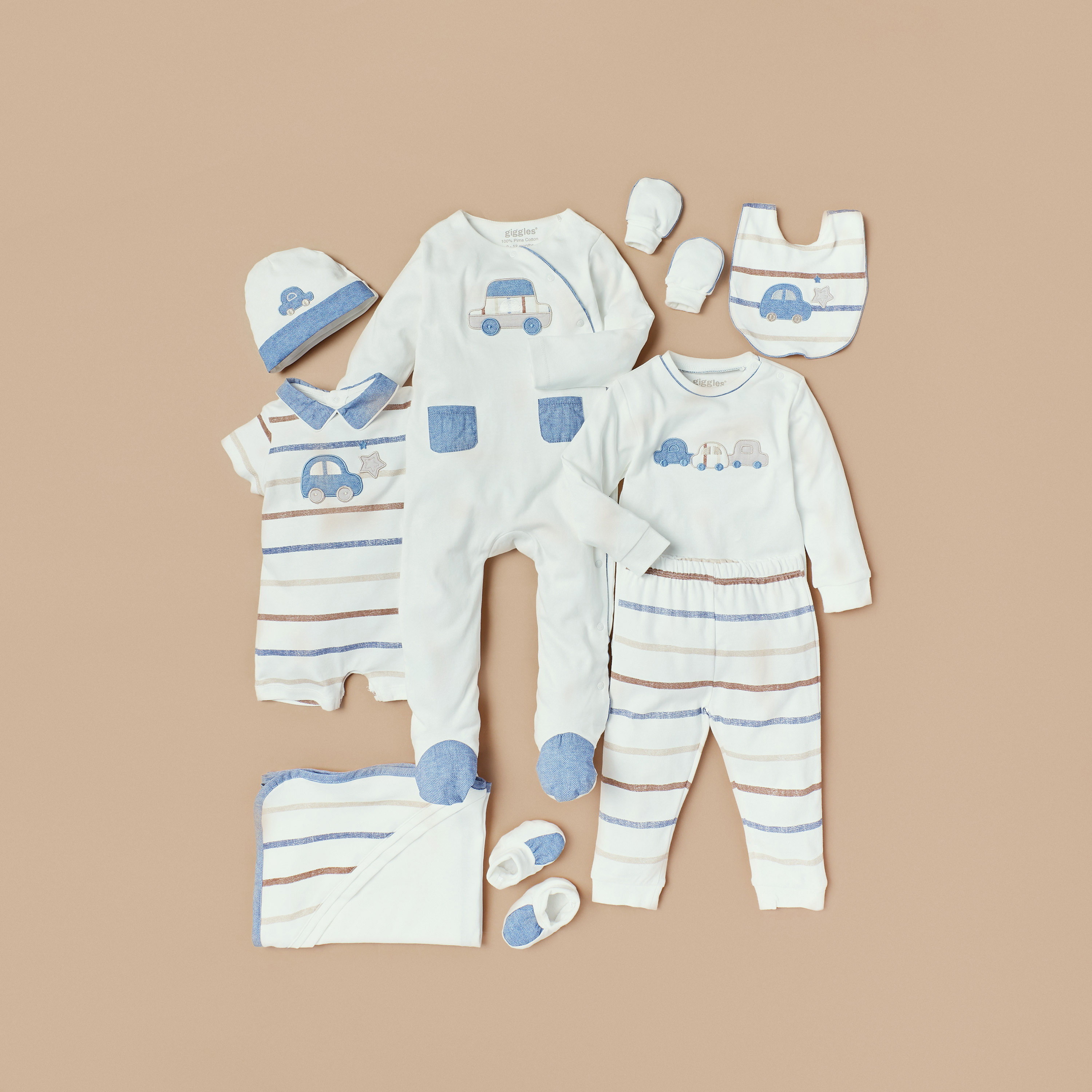 Giggles Car Applique Bodysuit with Round Neck and Snap Button Closure-baby-boys-clothing-bodysuits-image-5