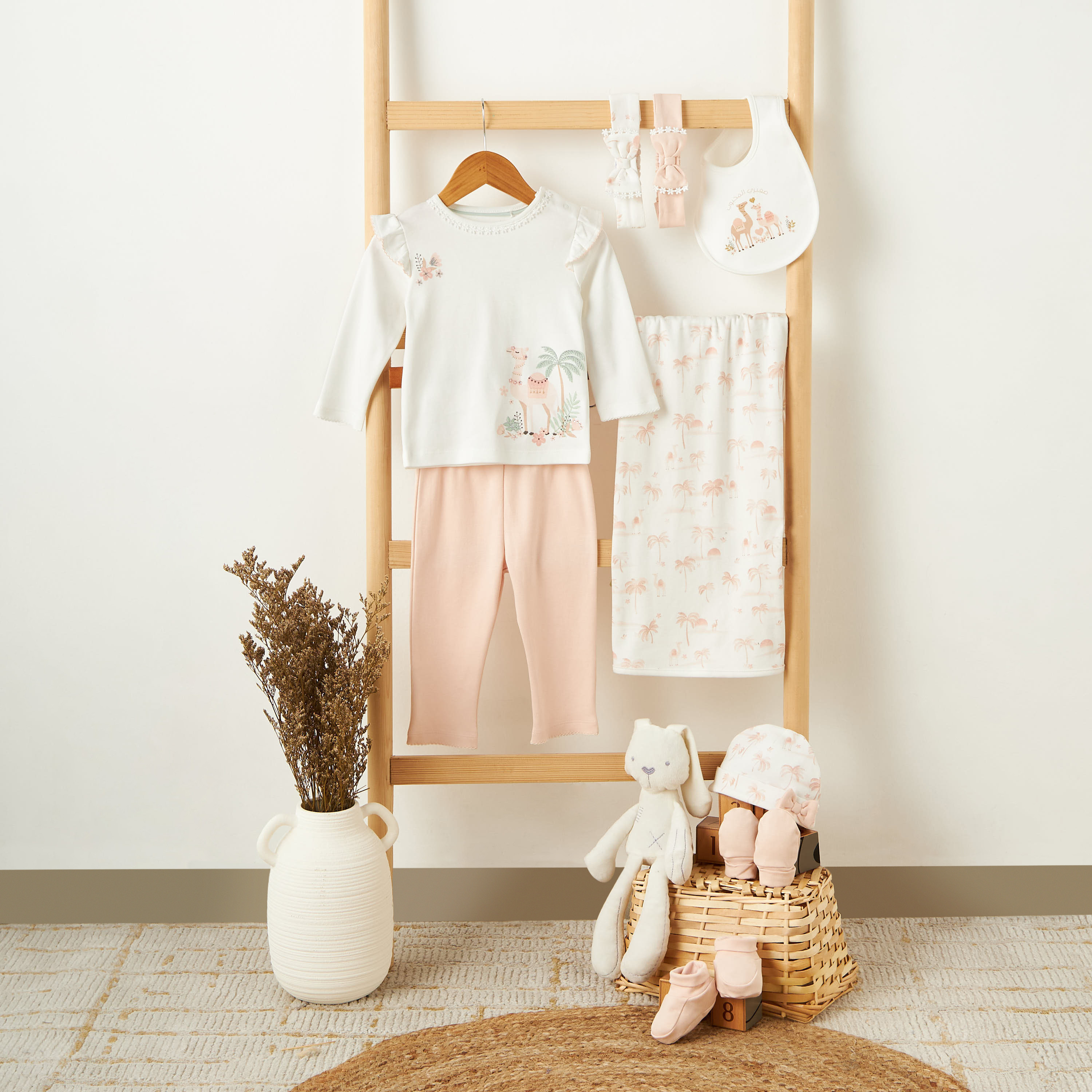 قفازات بحافة مطاطية من جونيورز - 0-36 شهر-baby-girls-accessories-mittens-image-1