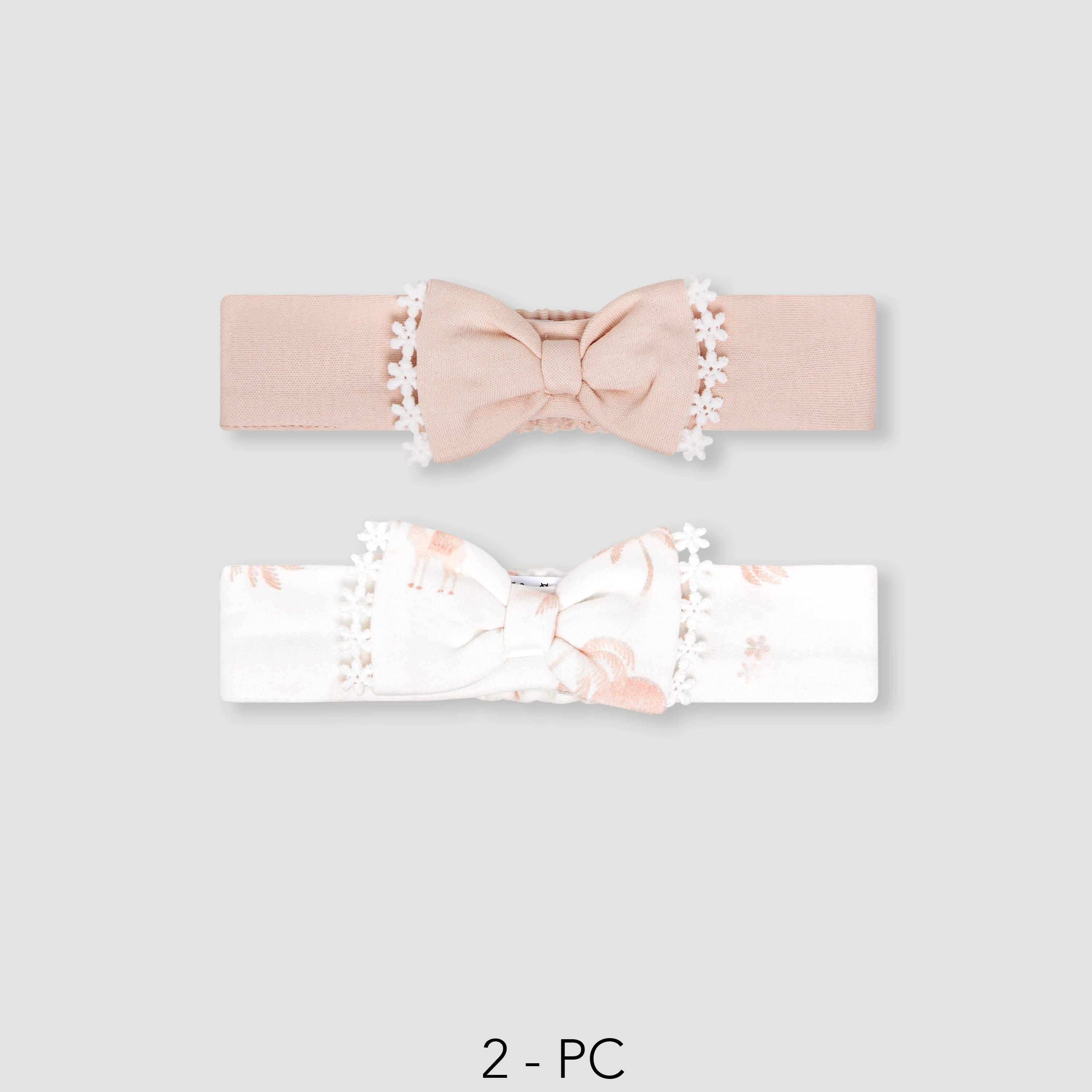 Pack of 2 Juniors Headband with Print and Bow Accent-baby-girls-accessories-hairaccessories-image-1