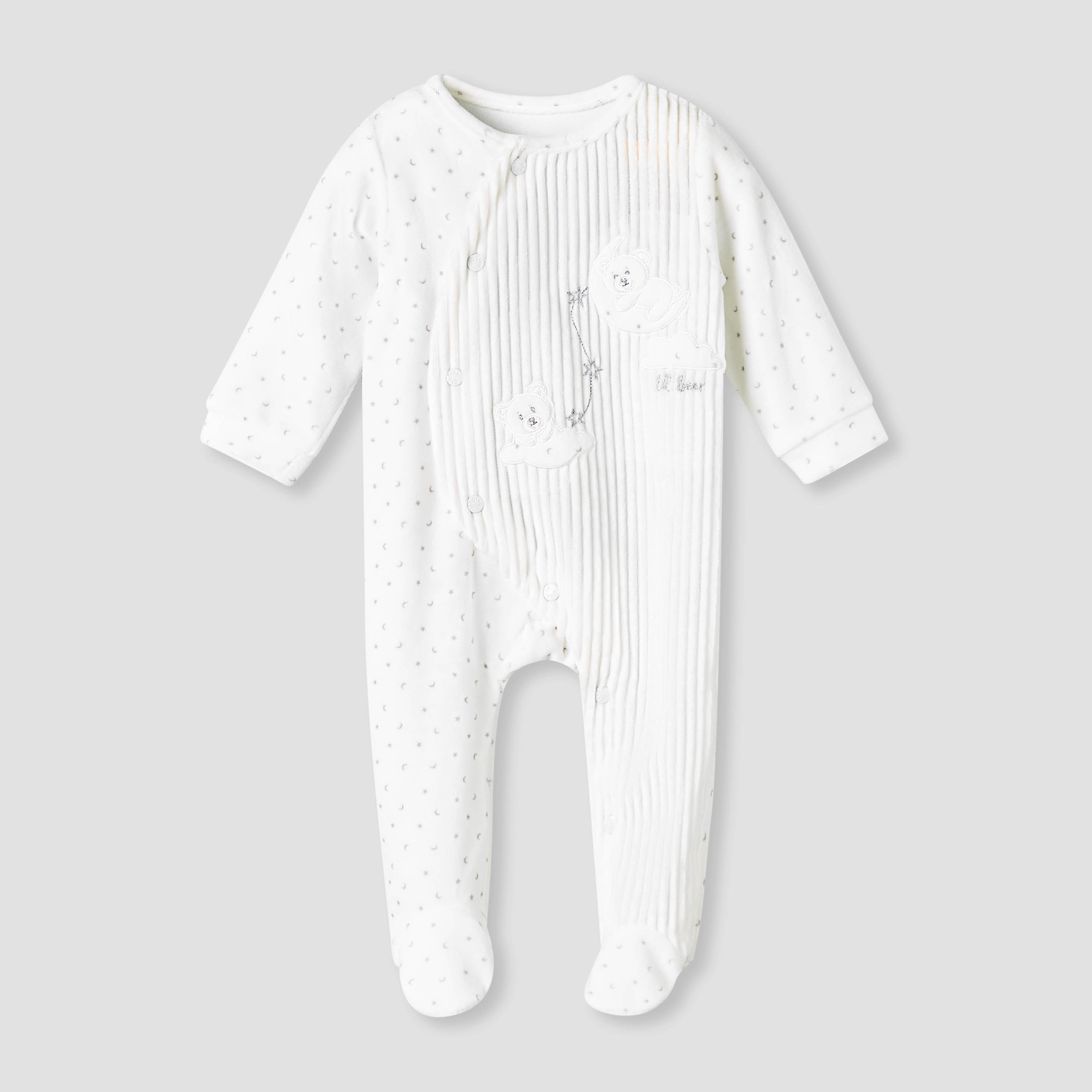 بدلة نوم بياقة بأكمام طويلة وتزيينات دب من جيجلز-baby-boys-clothing-nightwear-sleepsuits-image-2