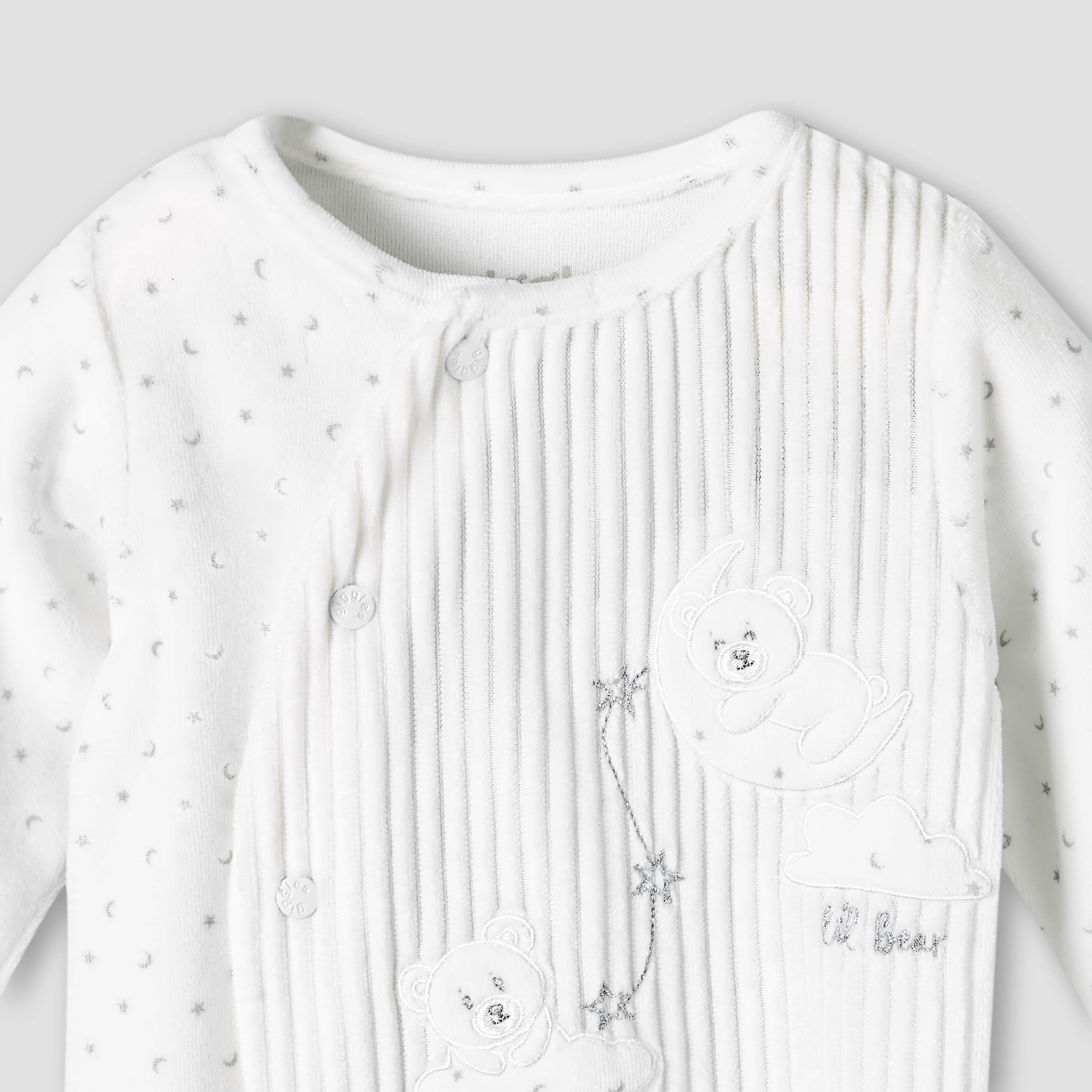 بدلة نوم بياقة بأكمام طويلة وتزيينات دب من جيجلز-baby-boys-clothing-nightwear-sleepsuits-image-4