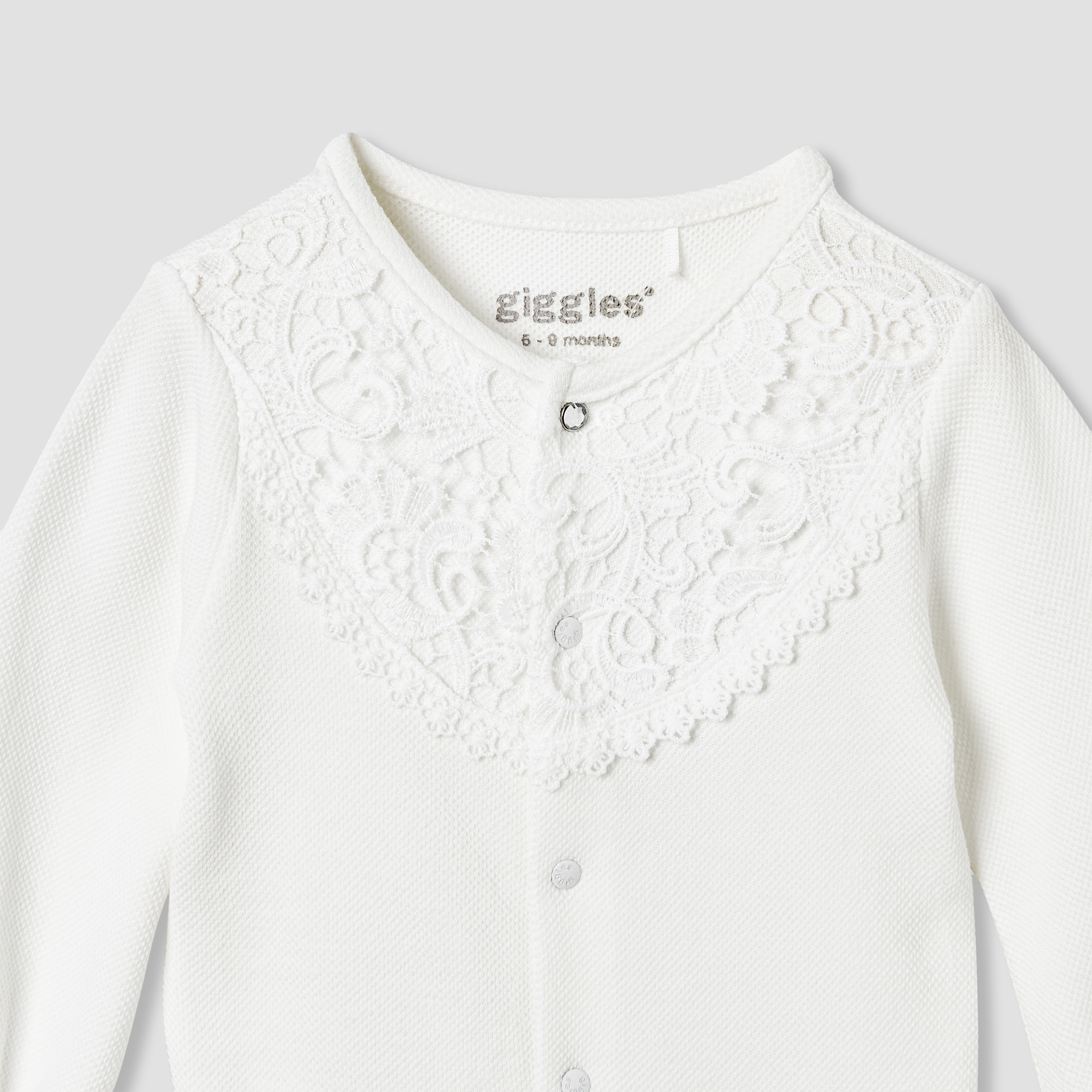 Giggles Lace Panel Sleepsuit with Long Sleeves-baby-girls-clothing-nightwear-sleepsuits-image-3