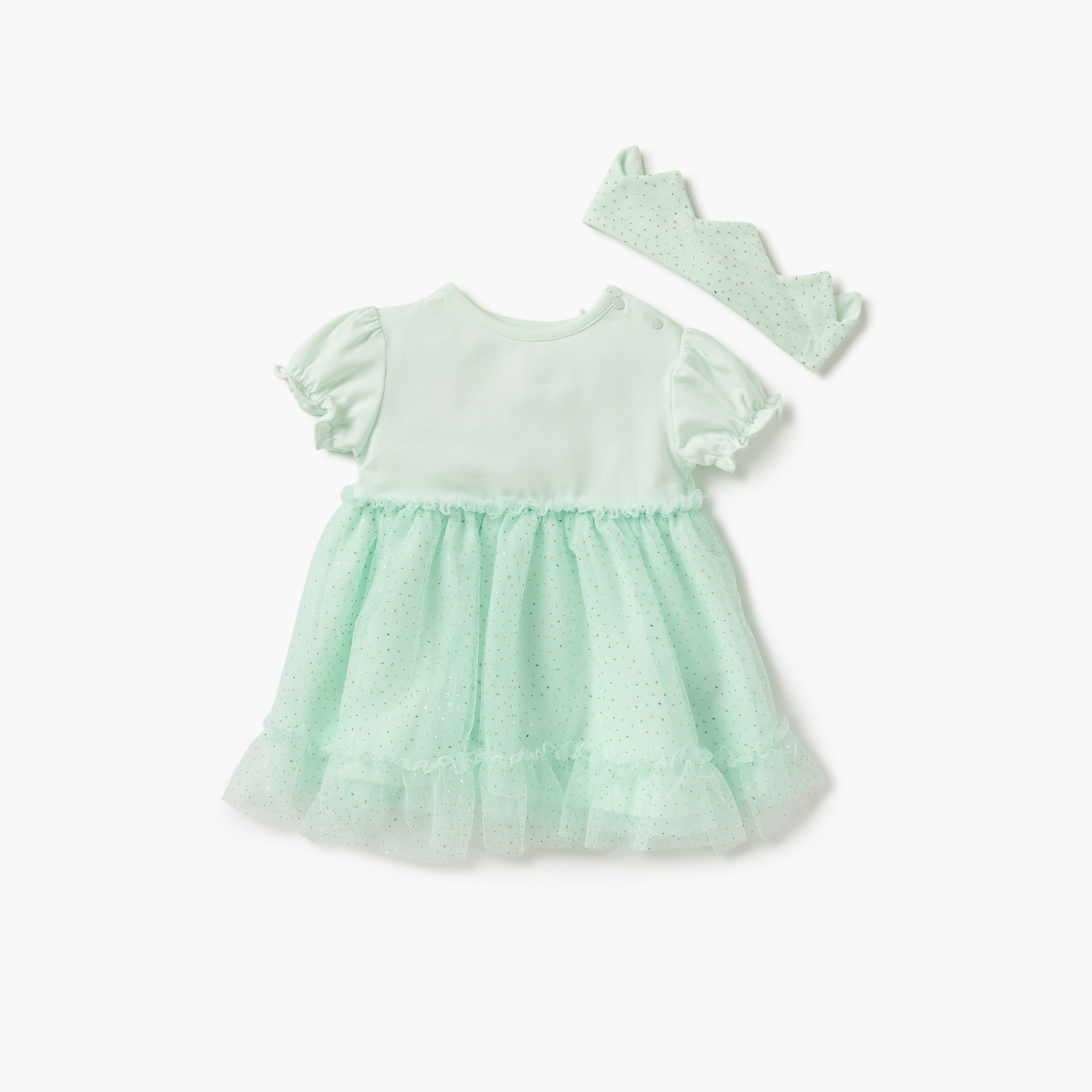 Giggles Butterfly Embellished Dress and Headband Set-baby-girls-clothing-dressesandjumpsuits-image-2