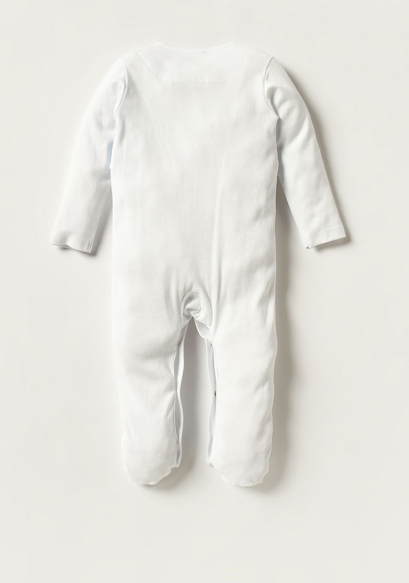 Giggles Solid Closed Feet Sleepsuit with Long Sleeves-Sleepsuits-image-3