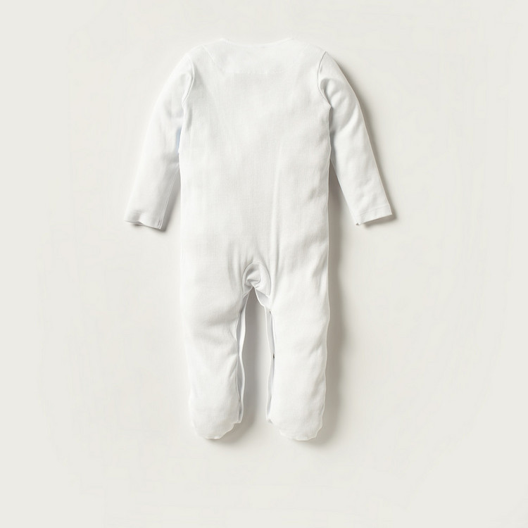 Giggles Solid Closed Feet Sleepsuit with Long Sleeves