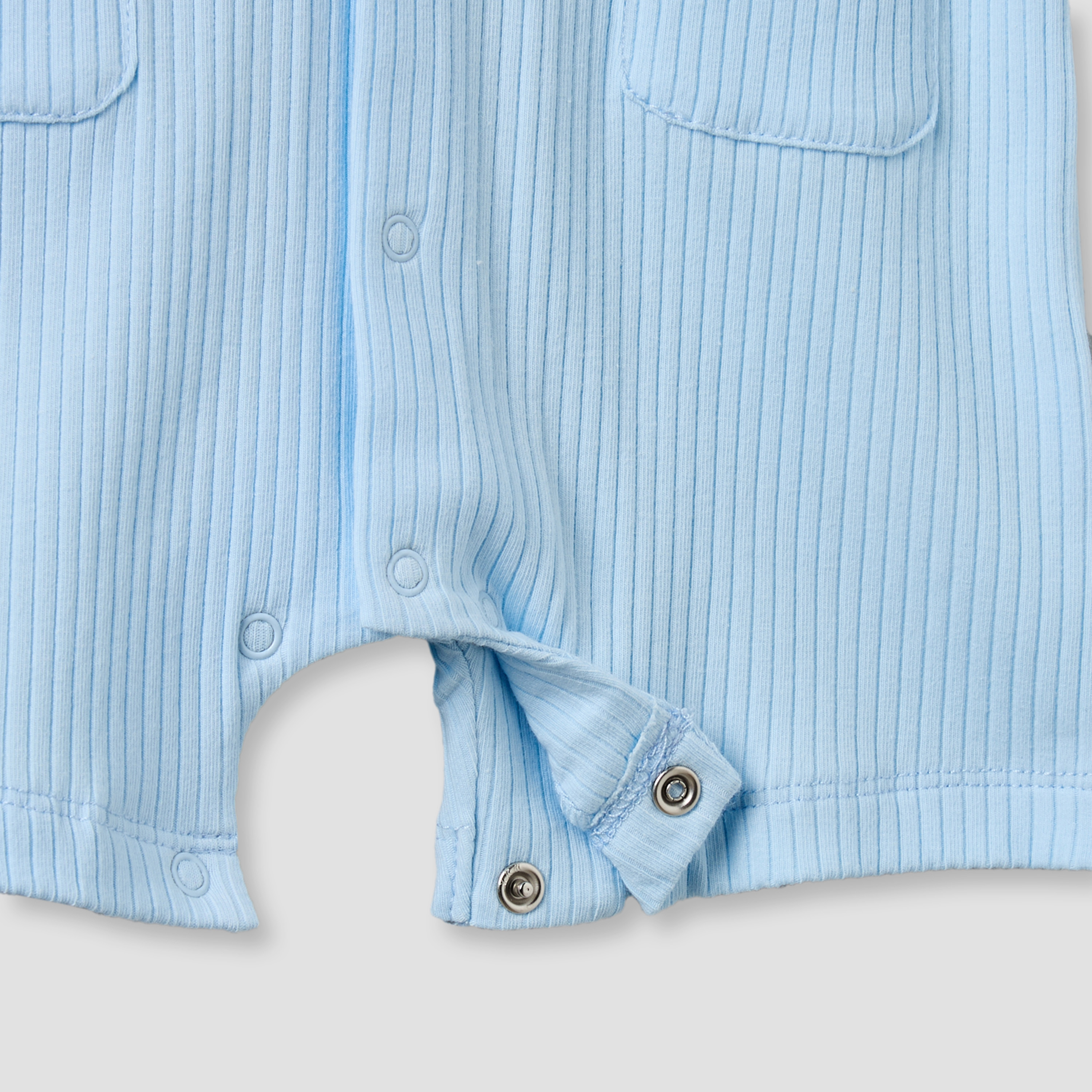 Juniors Round Neck Short Sleeves Romper with Snap Button Closure-baby-boys-clothing-rompers-image-5