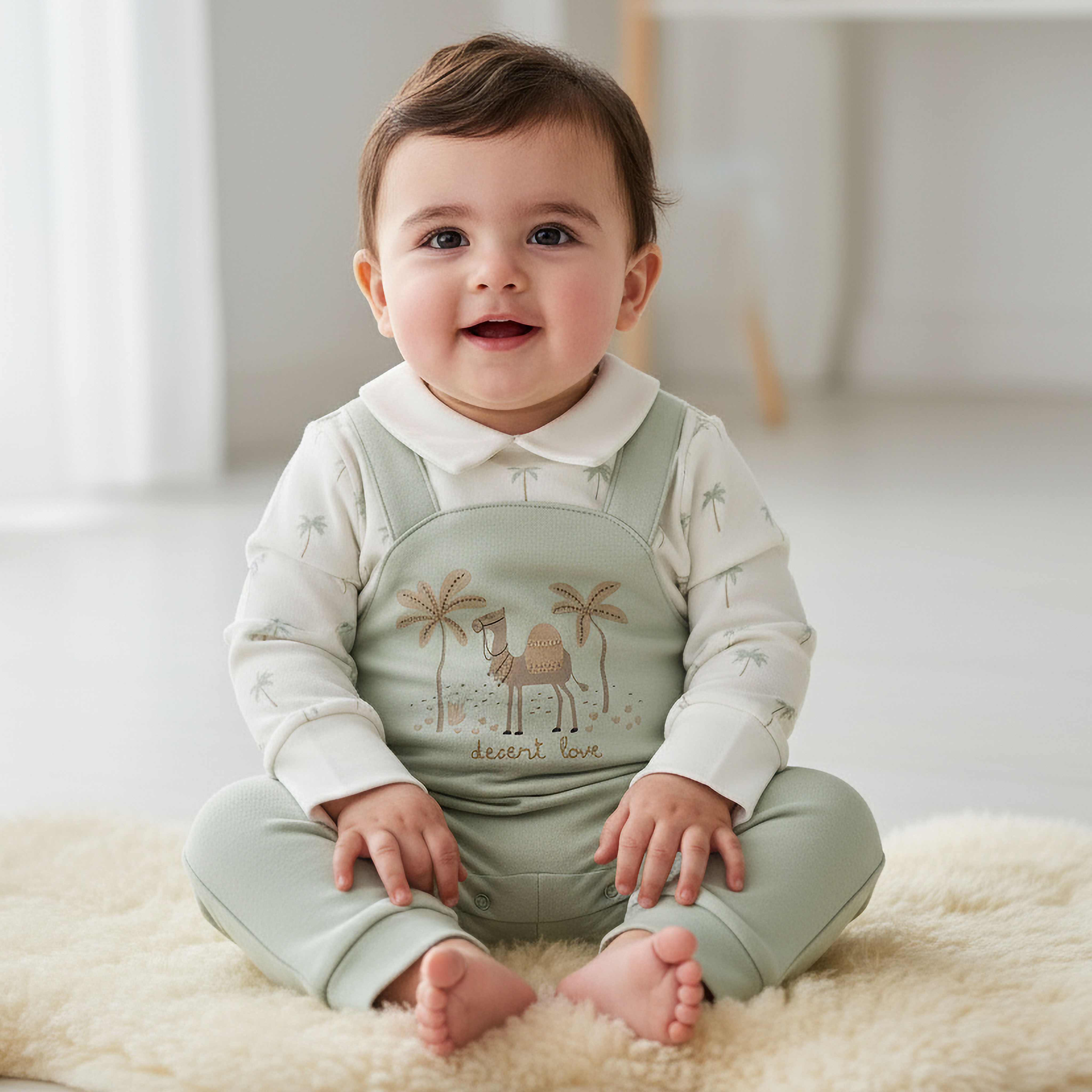 Juniors Cotton Peter Pan Collar Long Sleeves Sleepsuit with Snap Button Closure-baby-boys-clothing-nightwear-sleepsuits-image-1