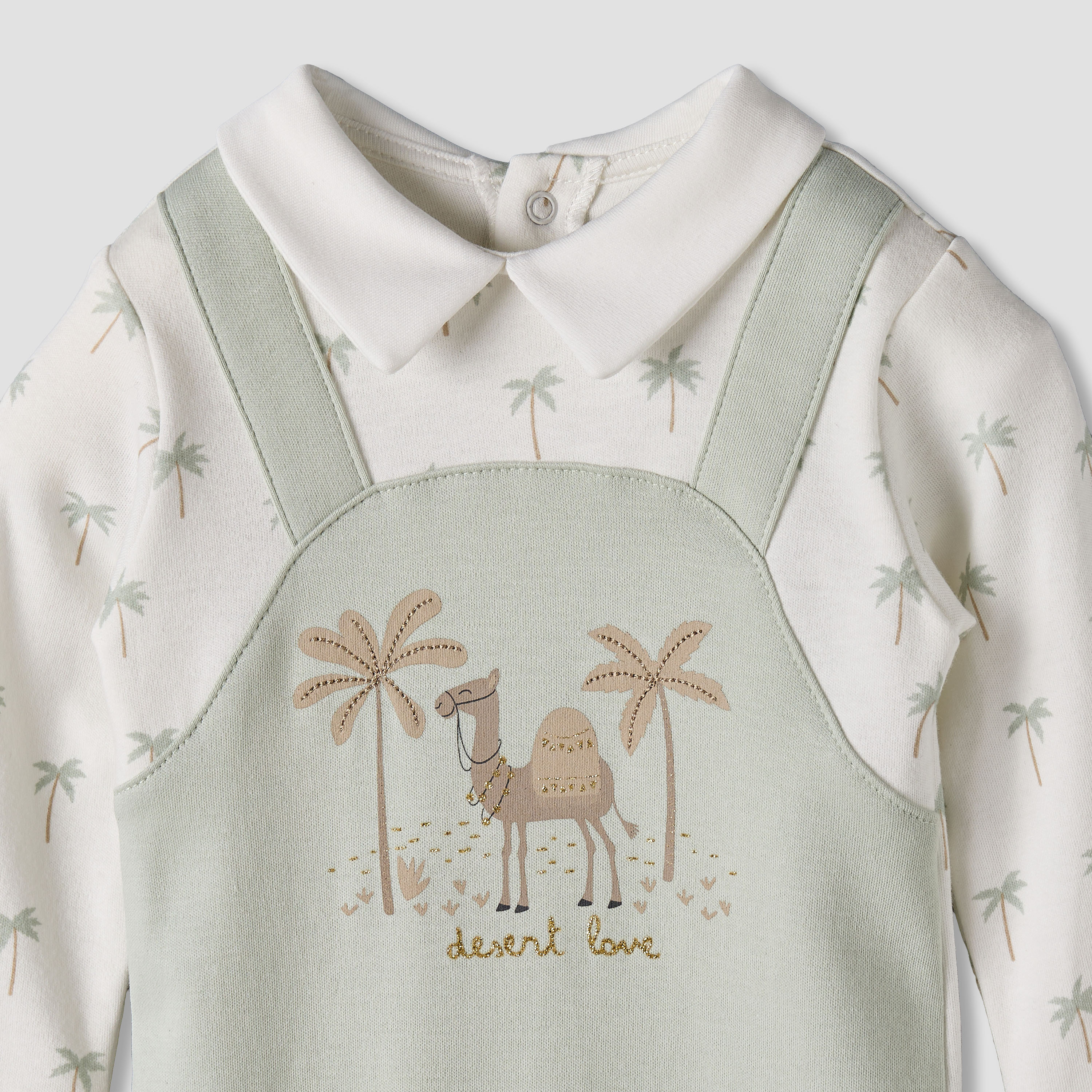 Juniors Cotton Peter Pan Collar Long Sleeves Sleepsuit with Snap Button Closure-baby-boys-clothing-nightwear-sleepsuits-image-3