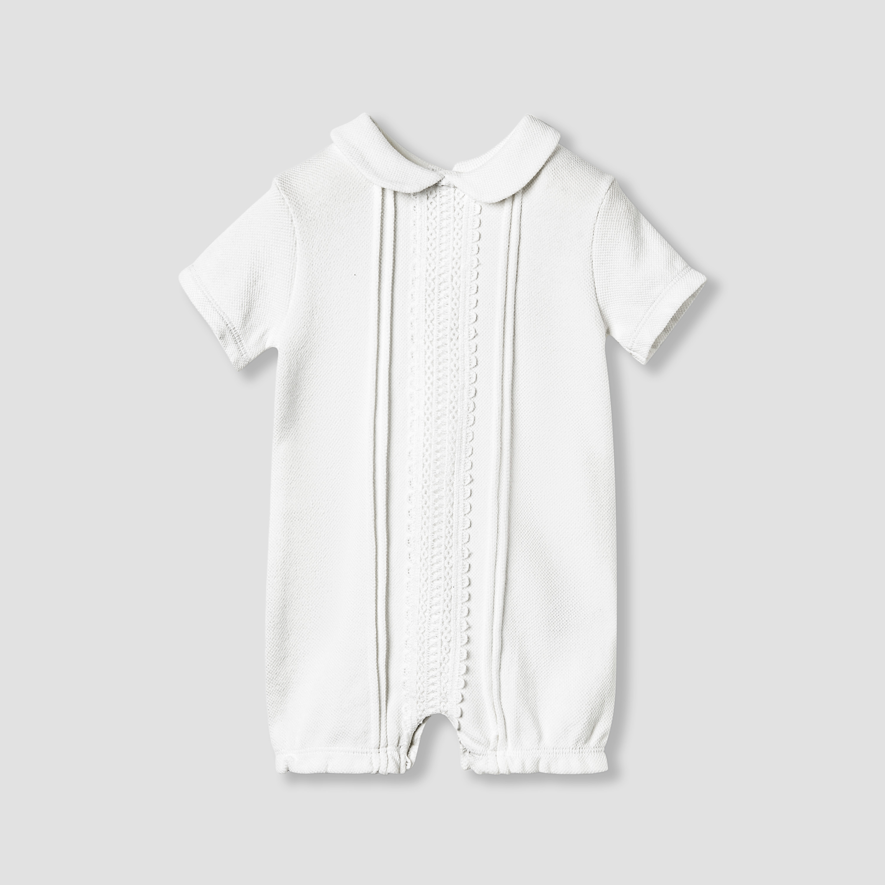 Giggles Lace Trim Collared Romper with Short Sleeves-baby-girls-clothing-rompers-image-1