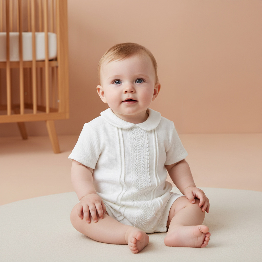 Giggles Lace Trim Collared Romper with Short Sleeves-baby-girls-clothing-rompers-image-9