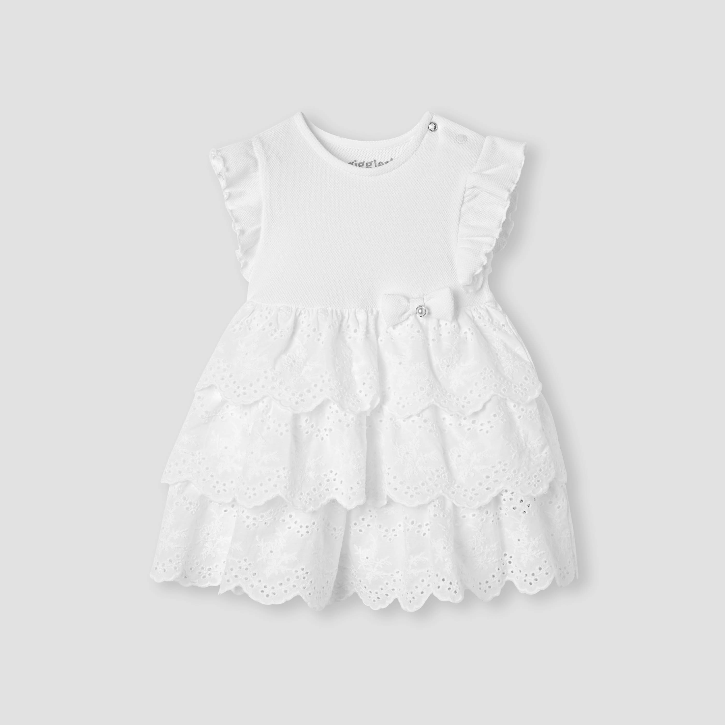 فستان شيفلي بارز الملمس متعدد الطبقات بفيونكة من جيجلز-baby-girls-clothing-dressesandjumpsuits-image-1