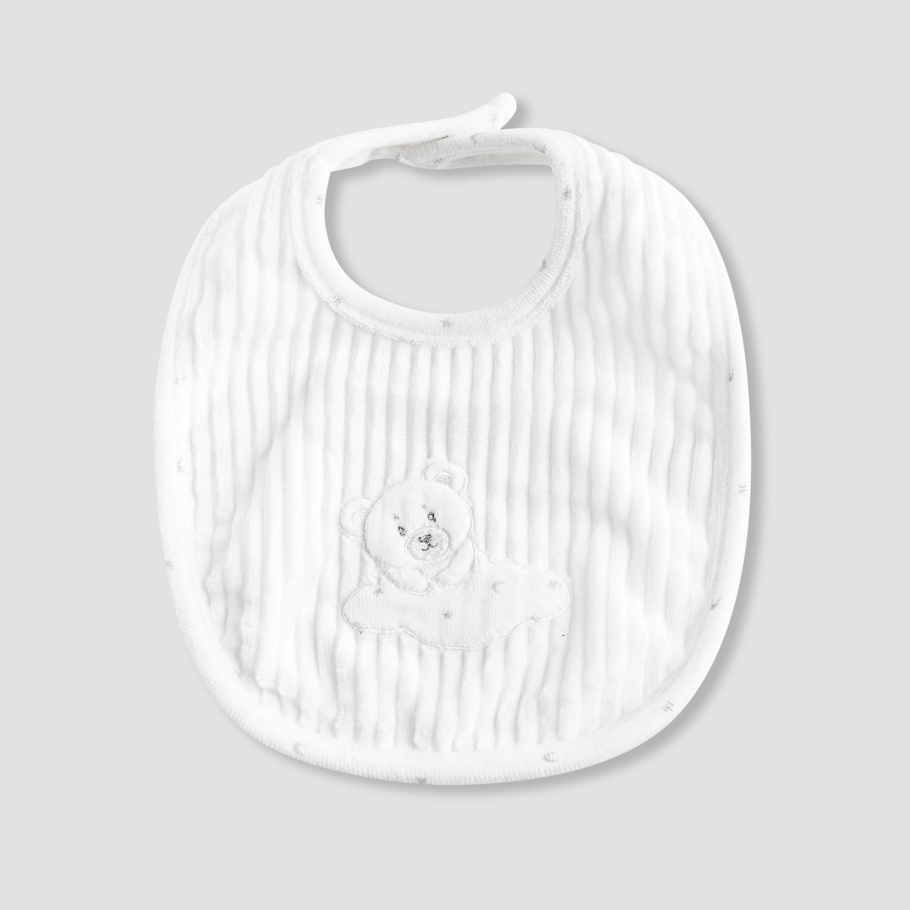 Giggles Baby Bib with Bear Applique-baby-feeding-bibs-image-1