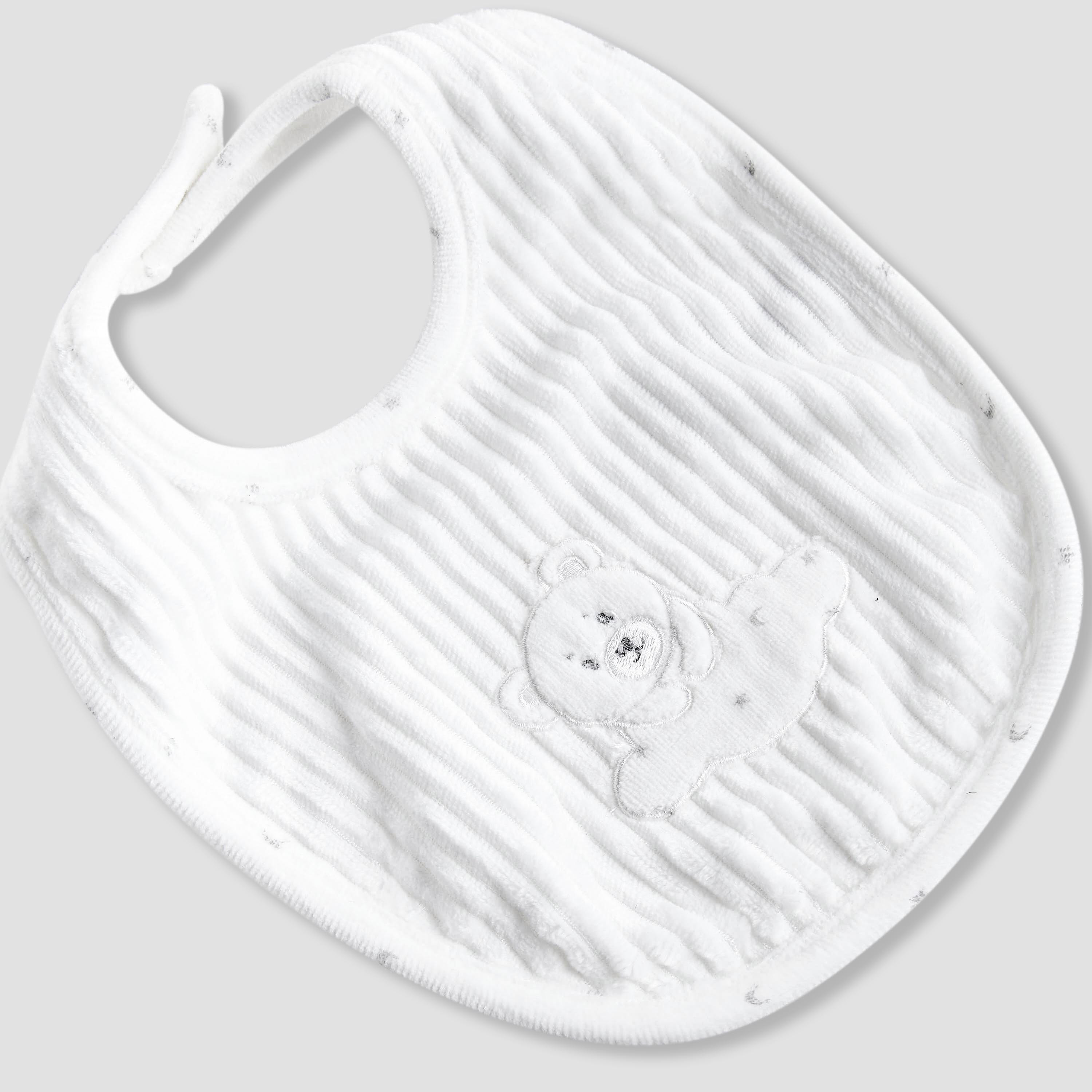 Giggles Baby Bib with Bear Applique-baby-feeding-bibs-image-3