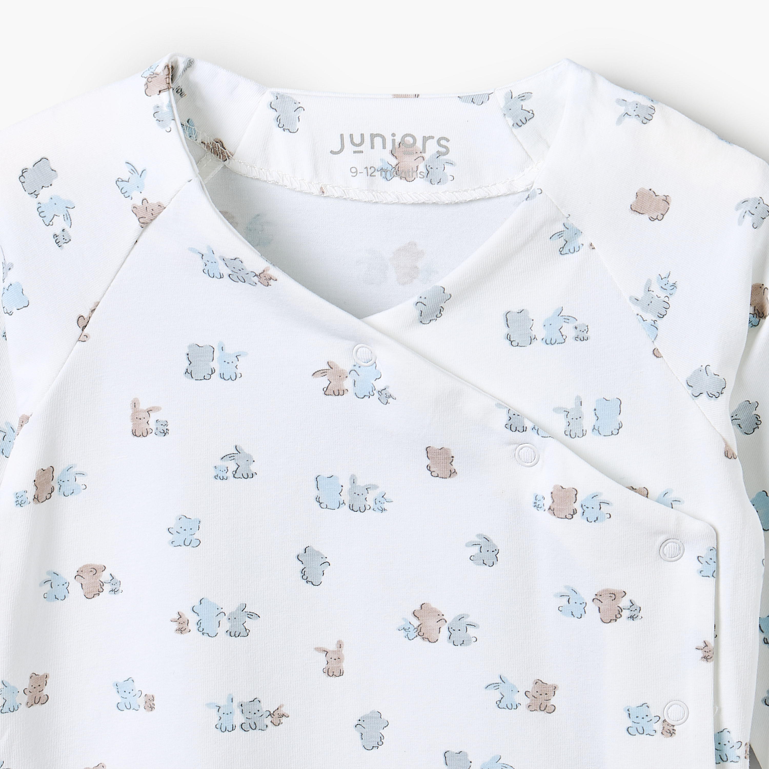 Juniors Cotton V-neck Long Sleeves Pyjama Set with Bunny Print-baby-boys-clothing-nightwear-pyjamasets-image-6