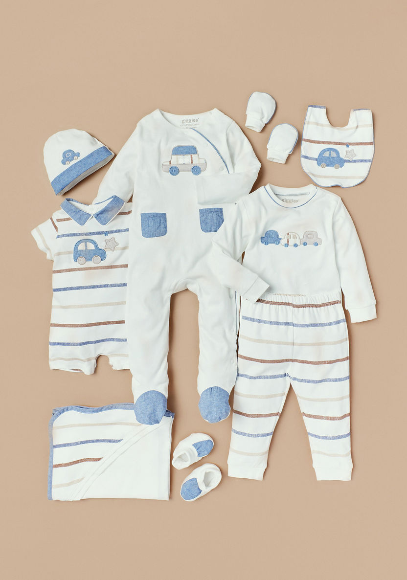 Giggles Closed Feet Sleepsuit with Long Sleeves and Pockets-Sleepsuits-image-4