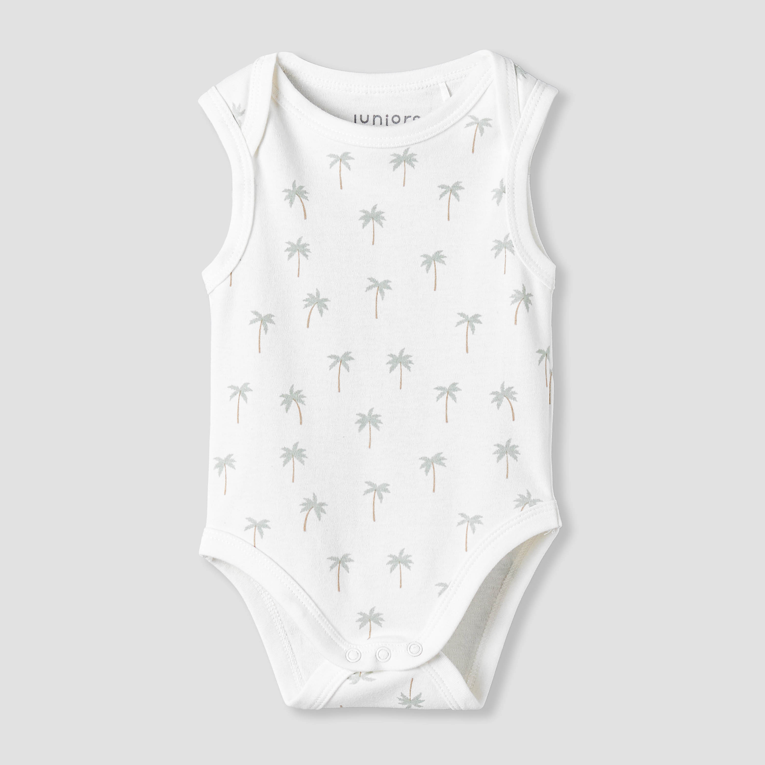 Pack of 2 Juniors Round Neck Sleeveless Bodysuit with Snap Button Closure-baby-boys-clothing-bodysuits-image-4