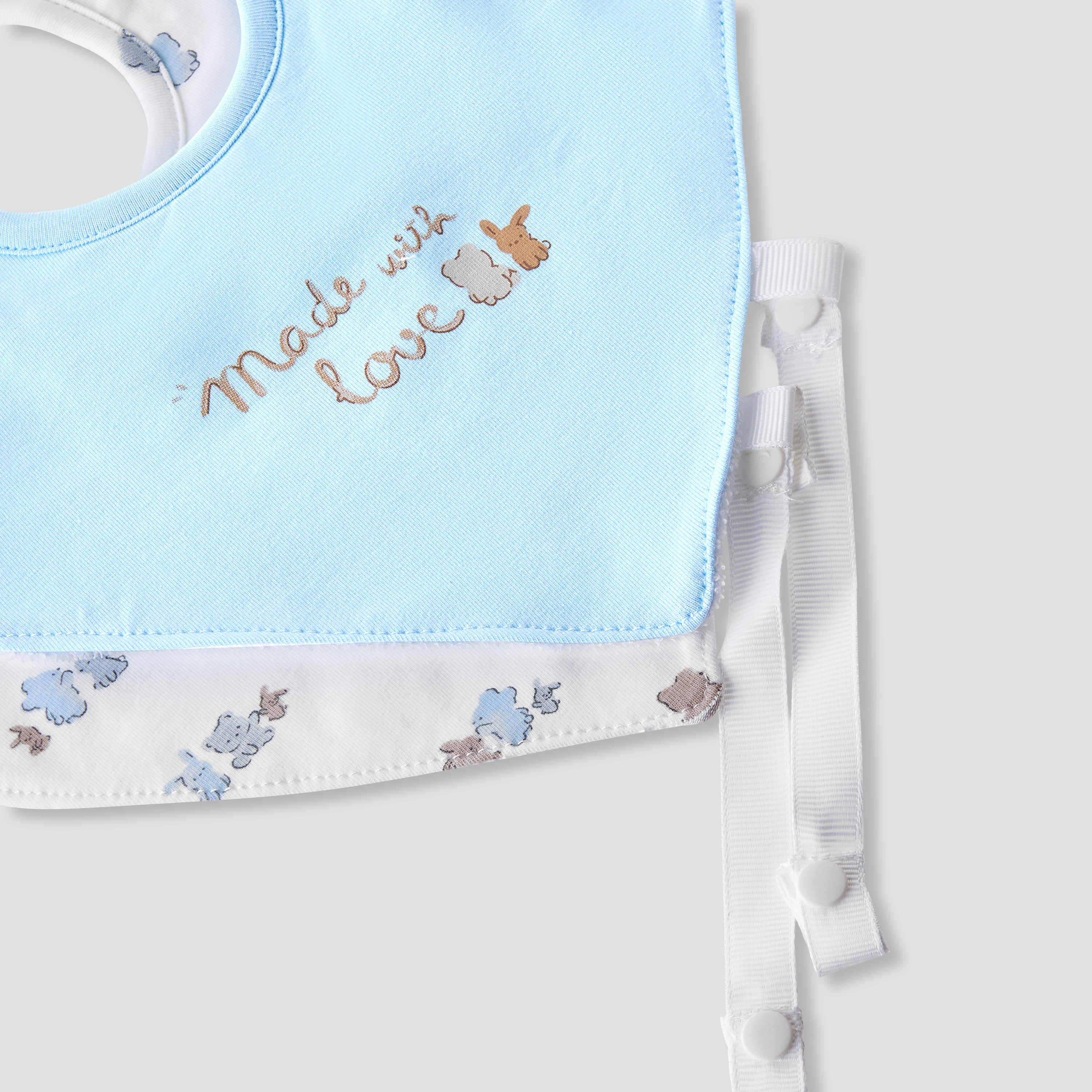 Pack of 2 Juniors Baby Bib with Fun Print-baby-feeding-bibs-image-5