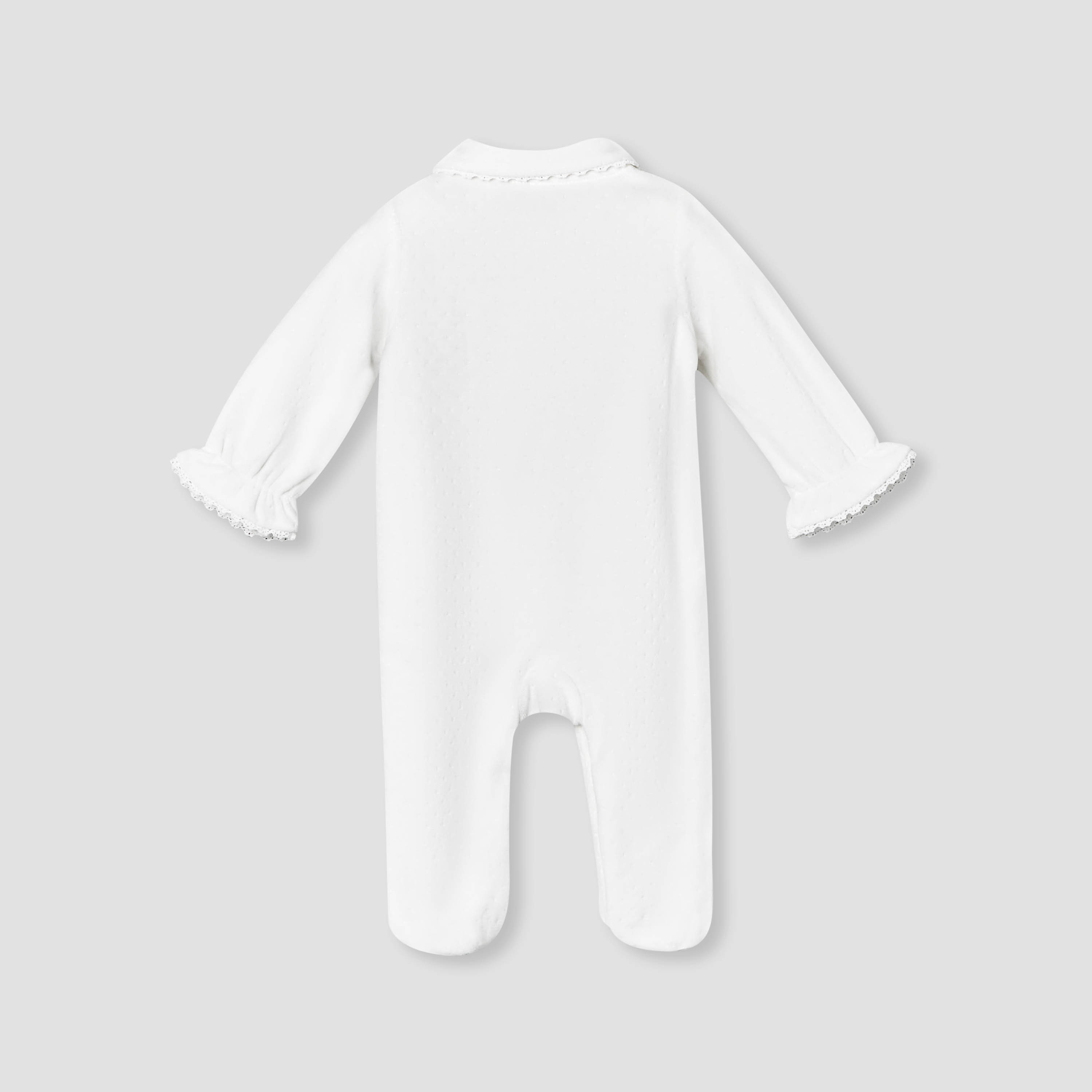 Giggles Peter Pan Collar Long Sleeves Sleepsuit with Butterfly Applique-baby-girls-clothing-nightwear-sleepsuits-image-3