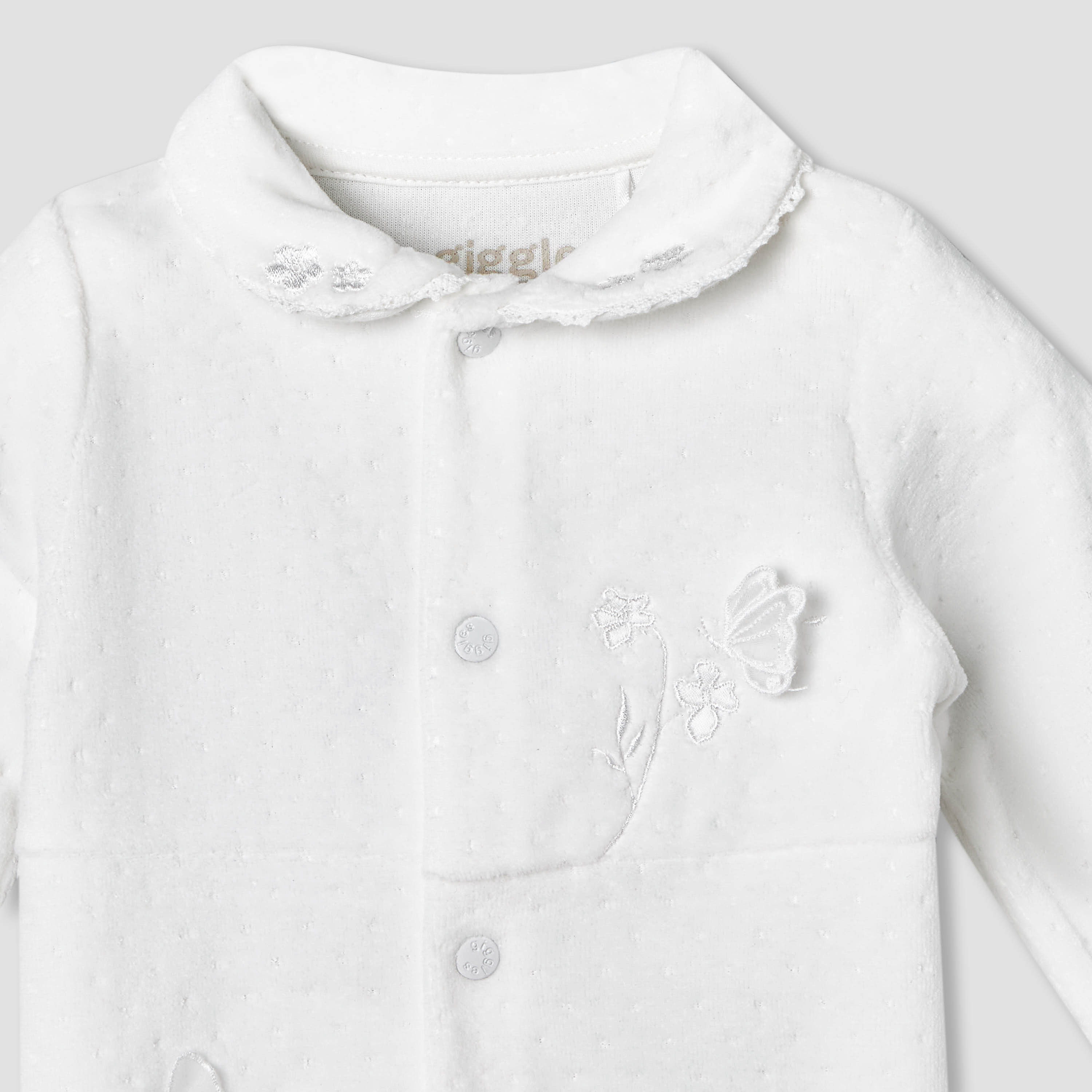 Giggles Peter Pan Collar Long Sleeves Sleepsuit with Butterfly Applique-baby-girls-clothing-nightwear-sleepsuits-image-4