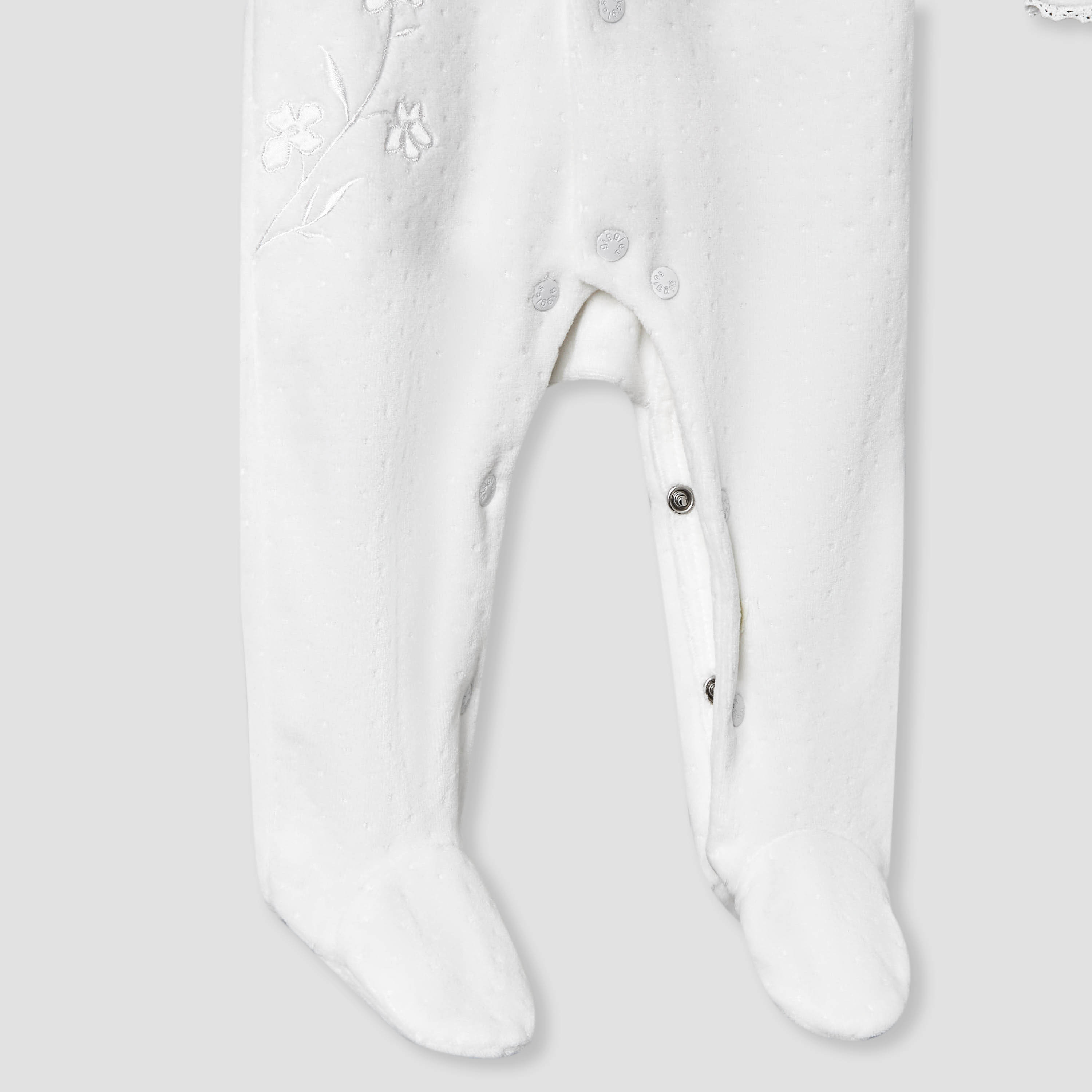 Giggles Peter Pan Collar Long Sleeves Sleepsuit with Butterfly Applique-baby-girls-clothing-nightwear-sleepsuits-image-5