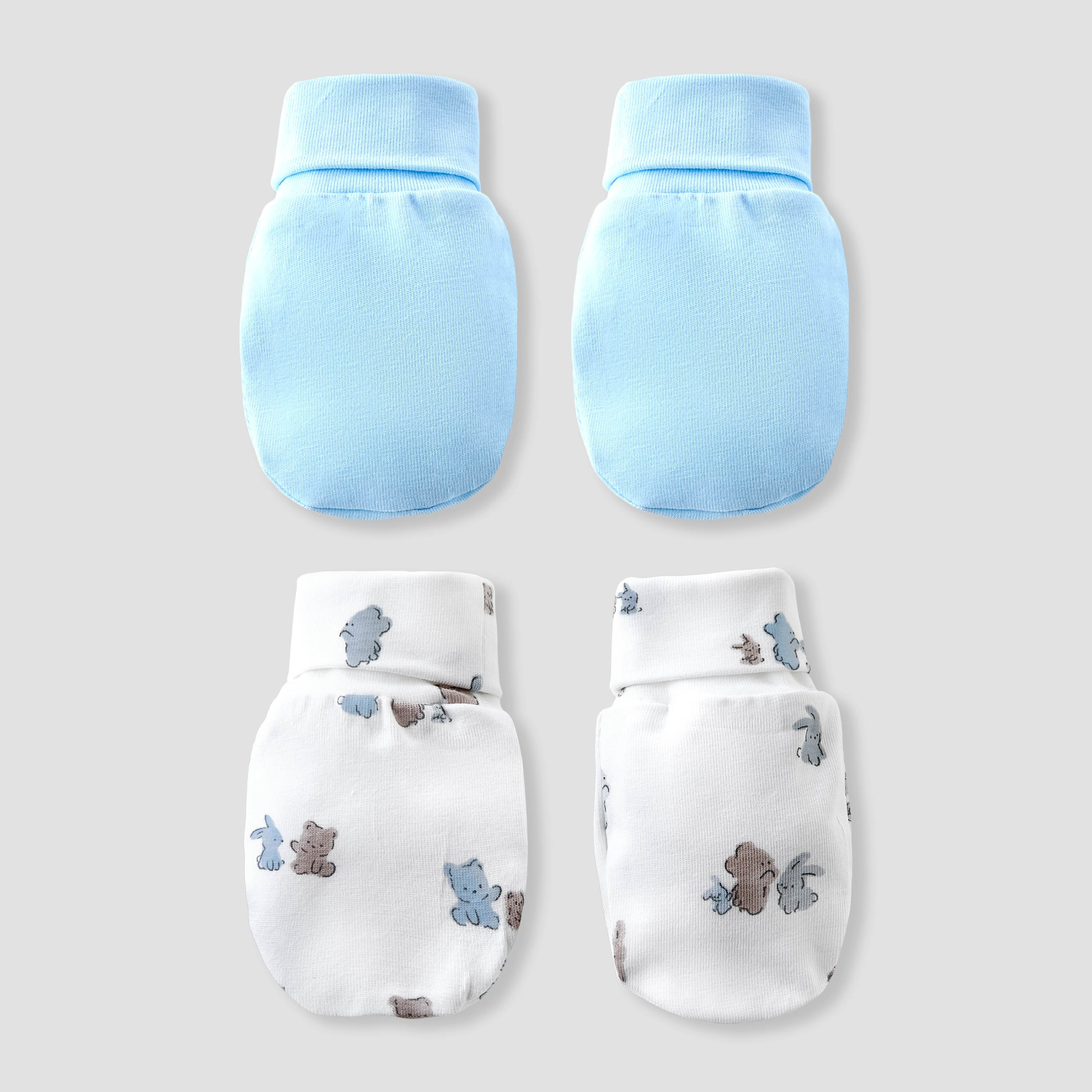 Pack of 2 Juniors Mittens with Rolled Cuff, 0-36 months-baby-boys-accessories-mittens-image-1