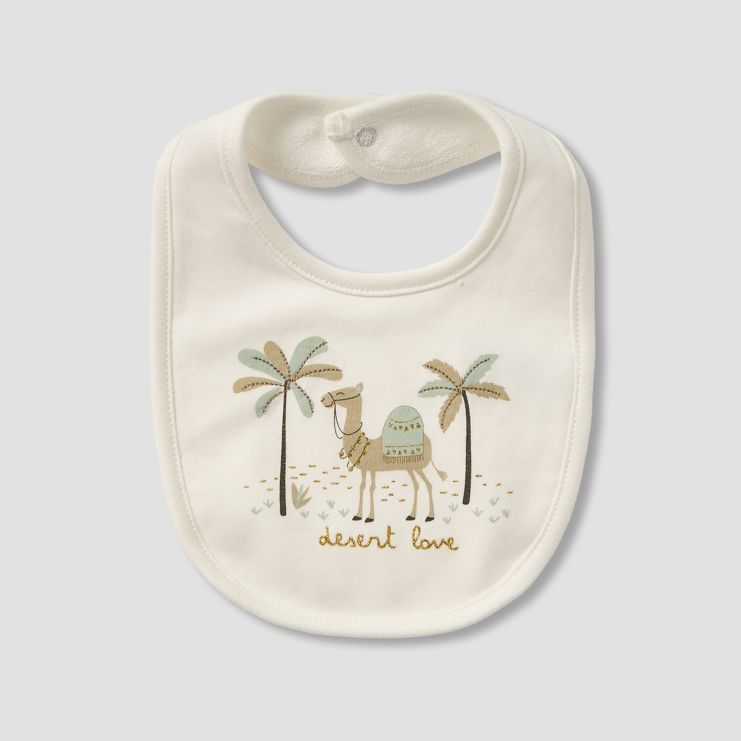Pack of 2 Juniors Baby Bib with Camel Print-baby-feeding-bibs-image-2
